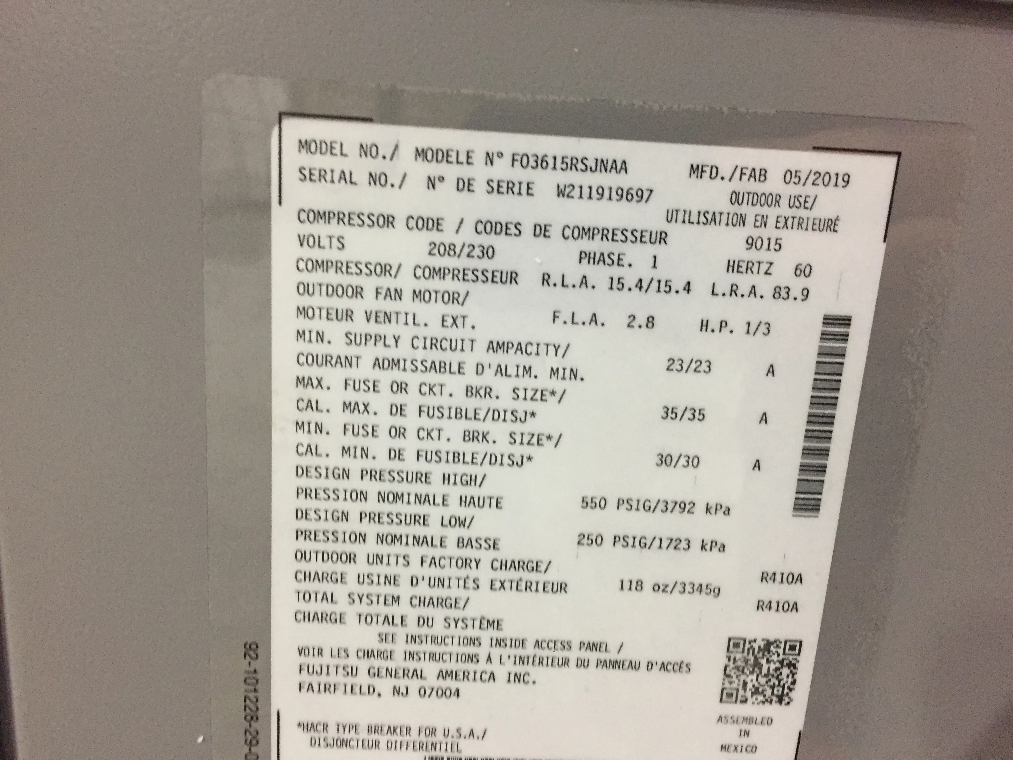 3 TON SPLIT-SYSTEM HEAT PUMP 208-230/60/1 R410A 15 SEER - Image 5