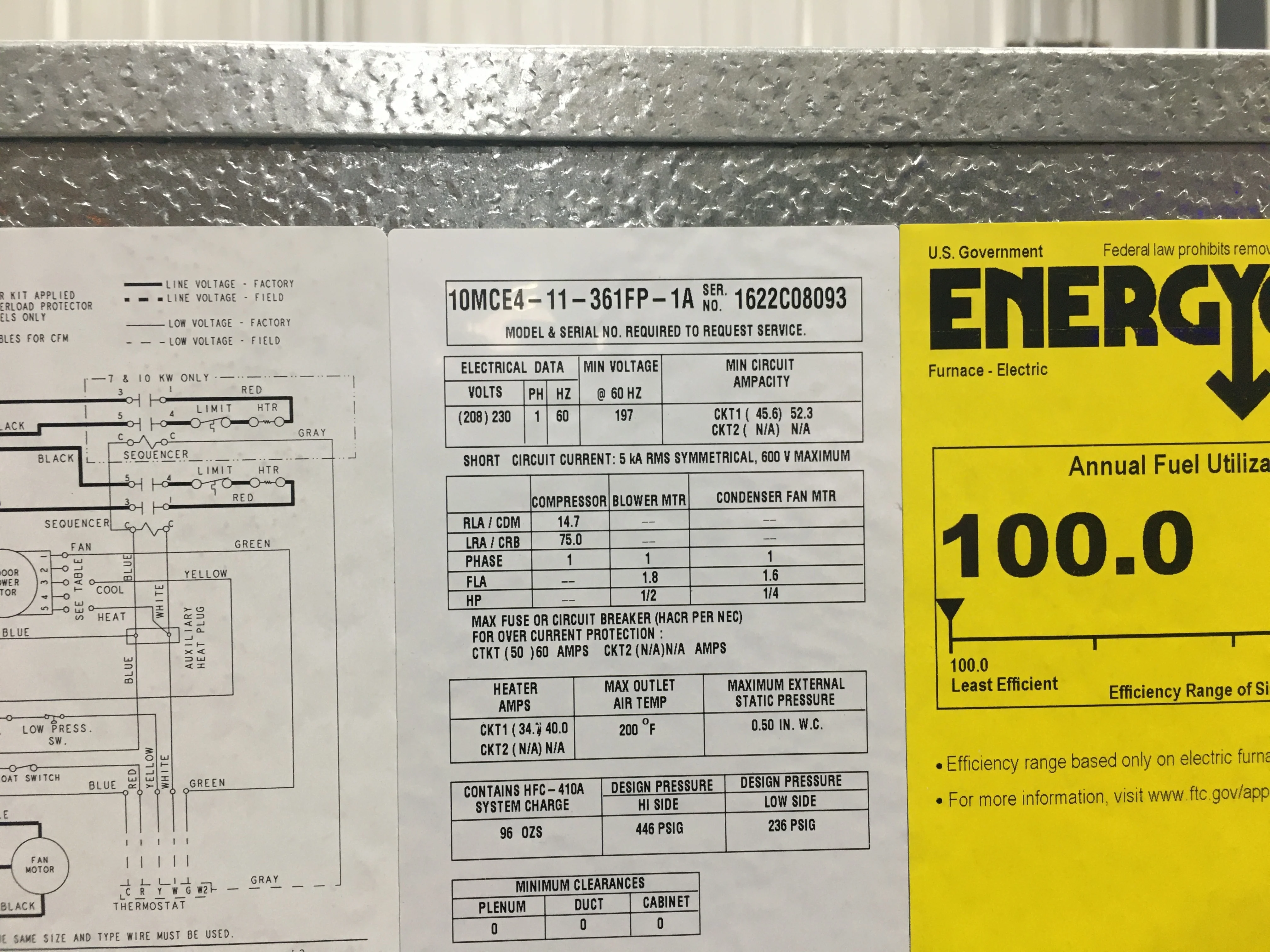 3 Ton UPFlow Magic-Pak With 10 Kw Electric Heat, 11 Eer, 208/240/60/1 - Image 4