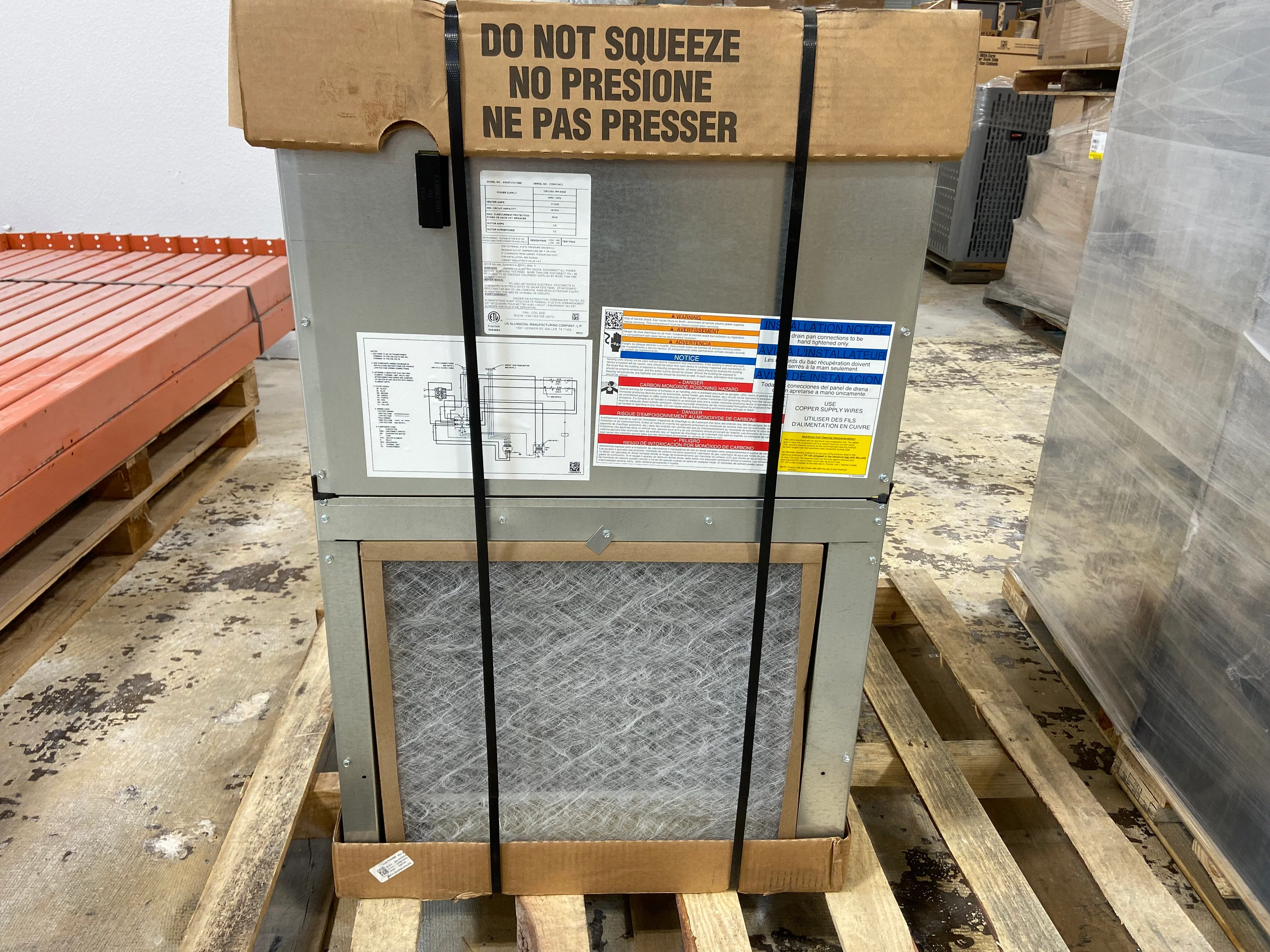 3 Ton Wall Mounted ECM Fan Coil With 5Kw Heat 208-240/60/1 R-410A CFM 1385 - Image 4