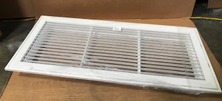 30" X 12" WHITE STEEL FIXED BAR FILTER GRILLE