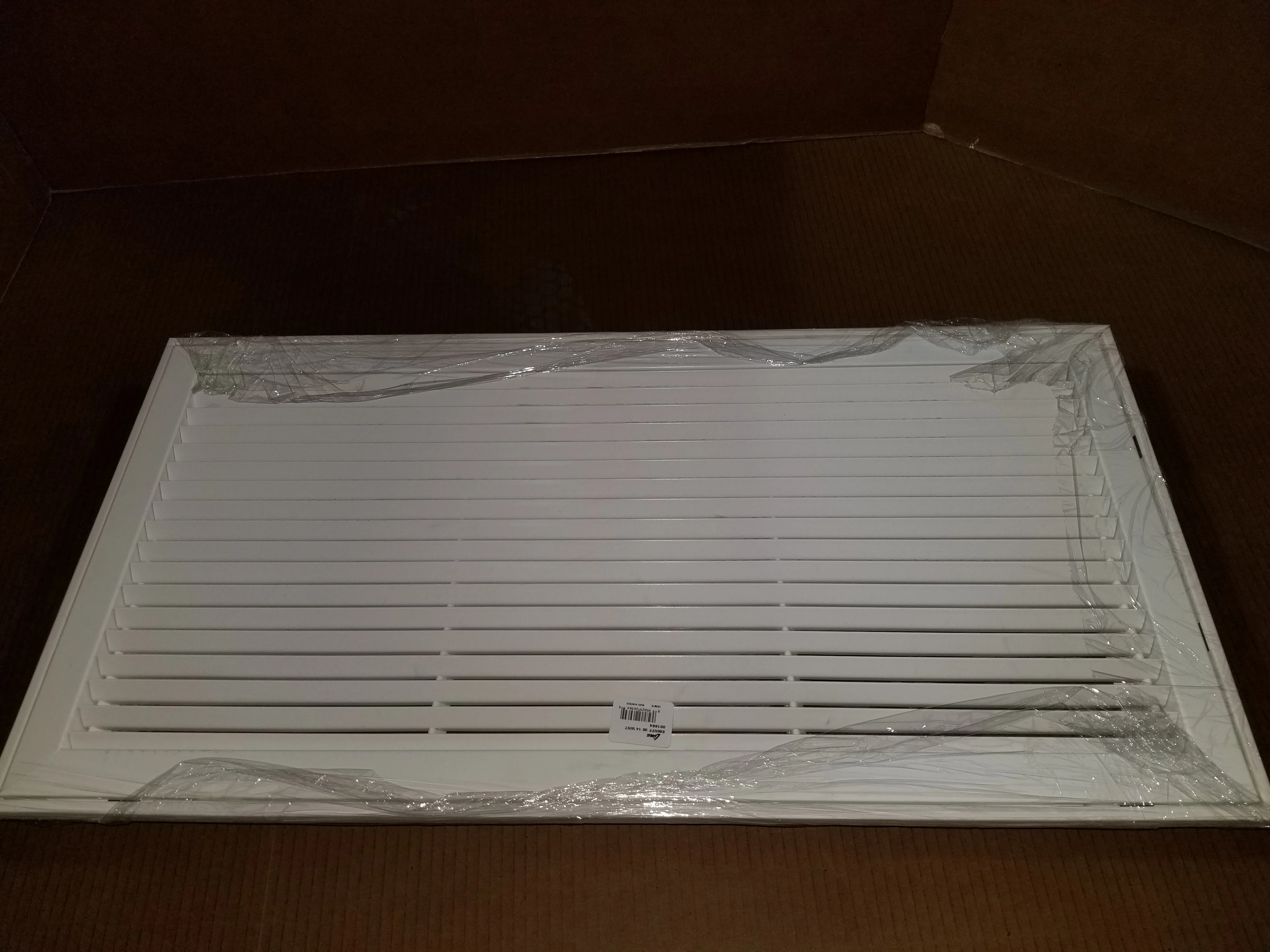 30" X 14" WHITE STEEL FIXED BAR HORIZONTAL FILTER GRILLE - Image 5