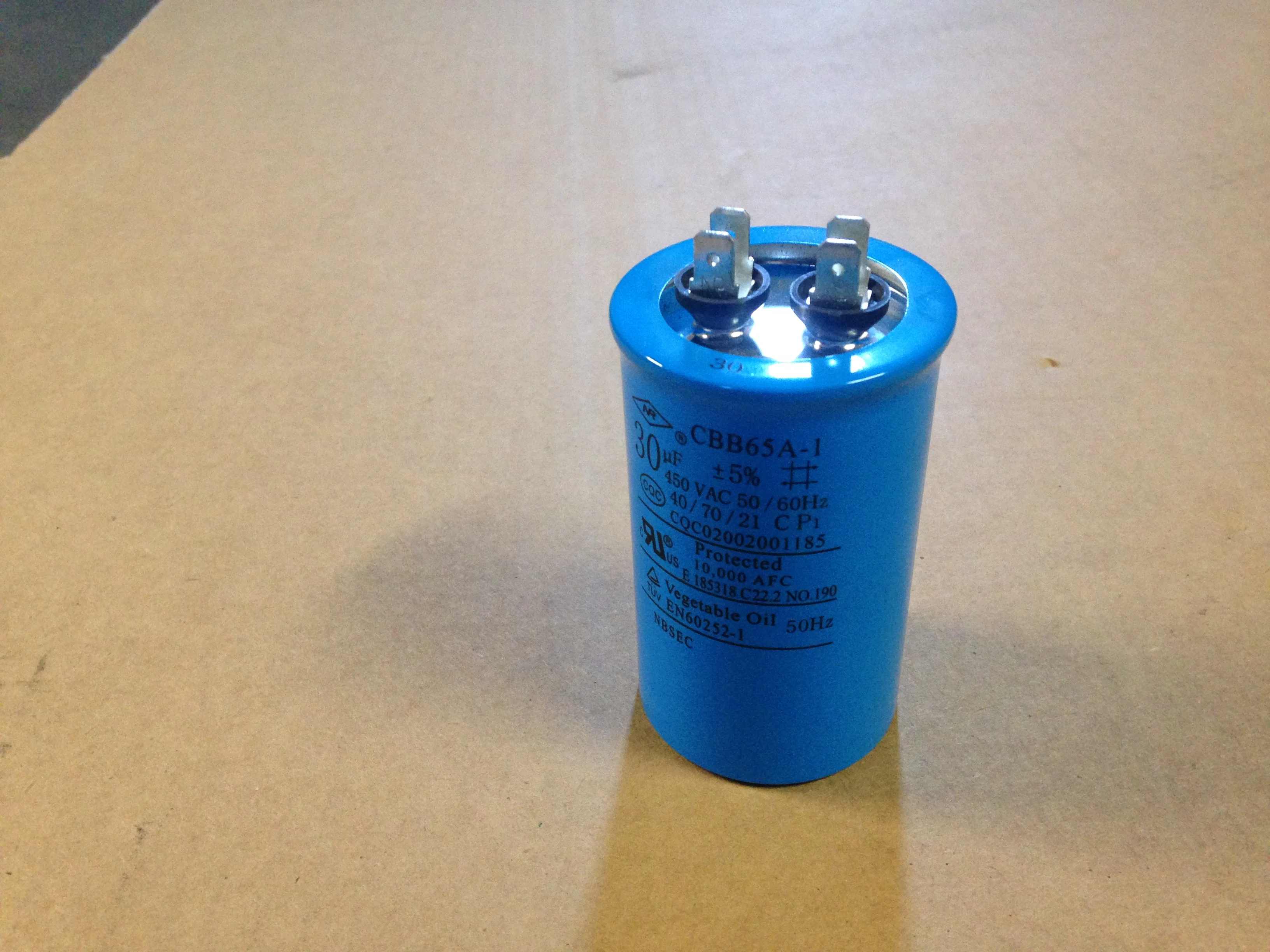 30UF  x 450 VAC/50-60,  Round Run Capacitor - Image 2