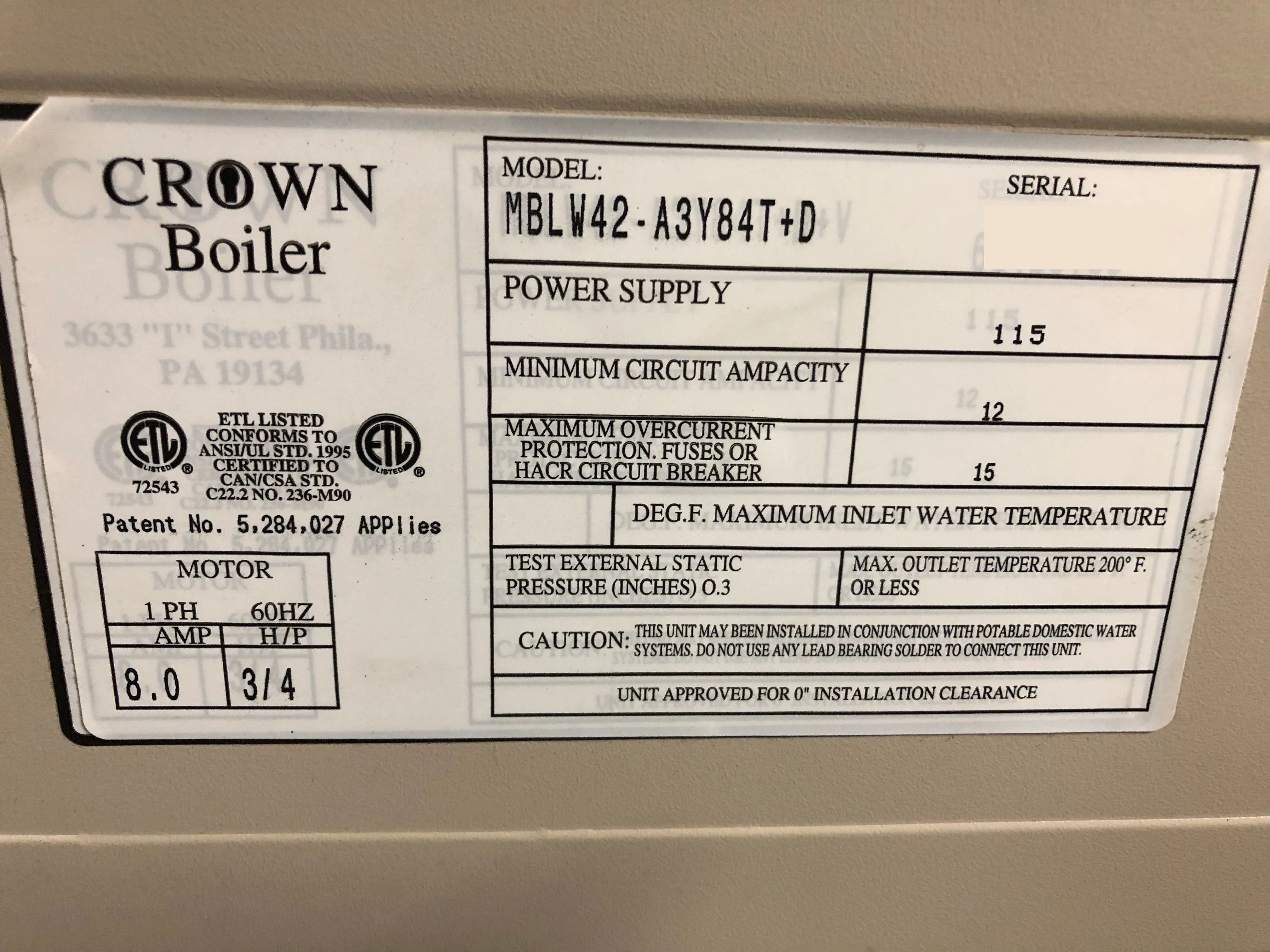 3-1/2 TON AC/HP "SANTA FE 11" SERIES UPFLOW/HORIZONTAL HYDRONIC FANCOIL/LESS HOT WATER COIL, 13 SEER 115/60/1 R-410A/R-22 CFM:1400 - Image 5