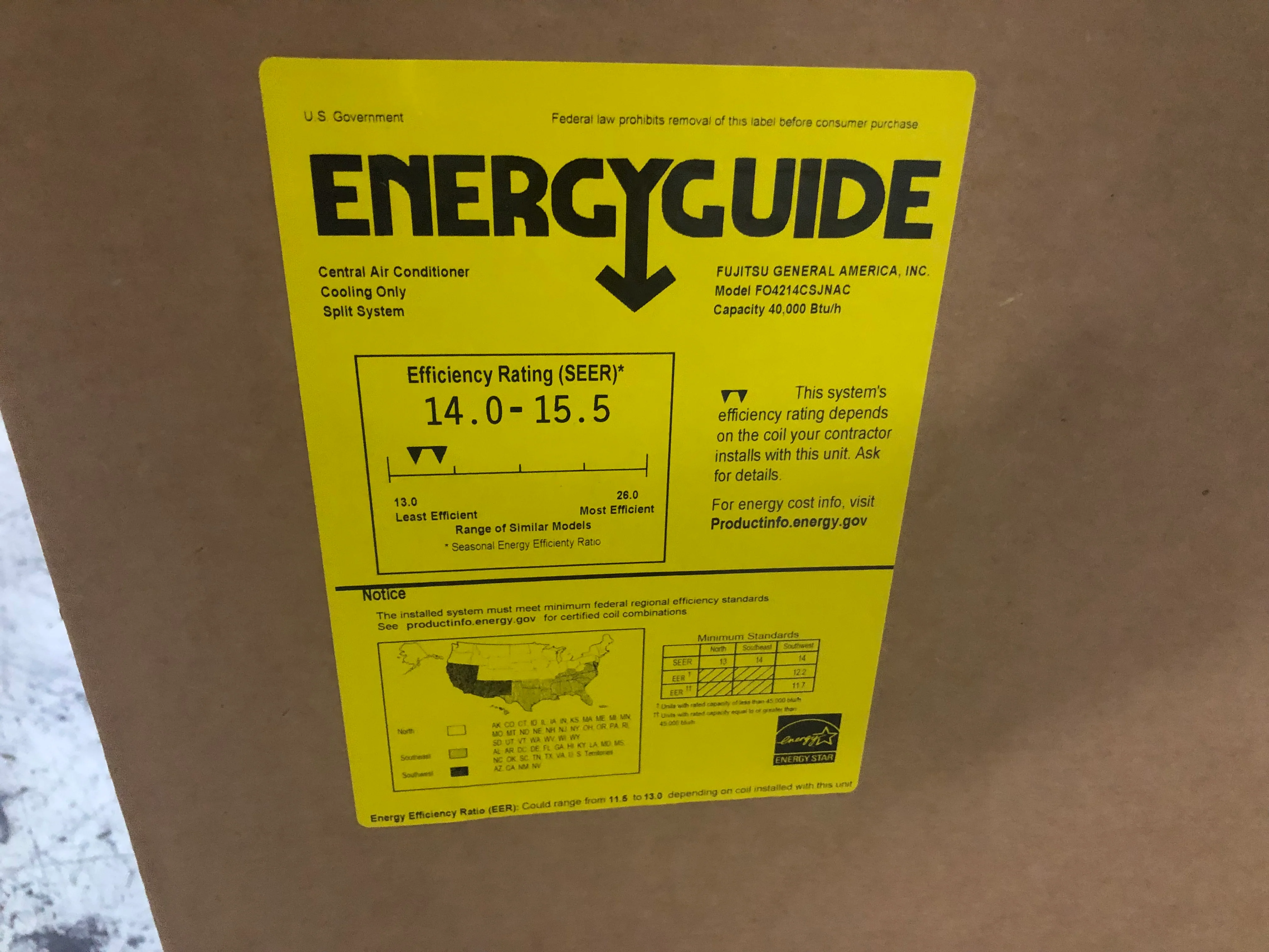 3.5 Ton Split-System Air Conditioner; 208-230/60/1, R-410A, 14 SEER - Image 5