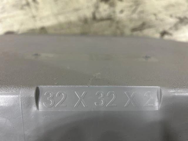 32 x 32 x 2 inch Thick Gray Plastic Equipment Pad - Image 3