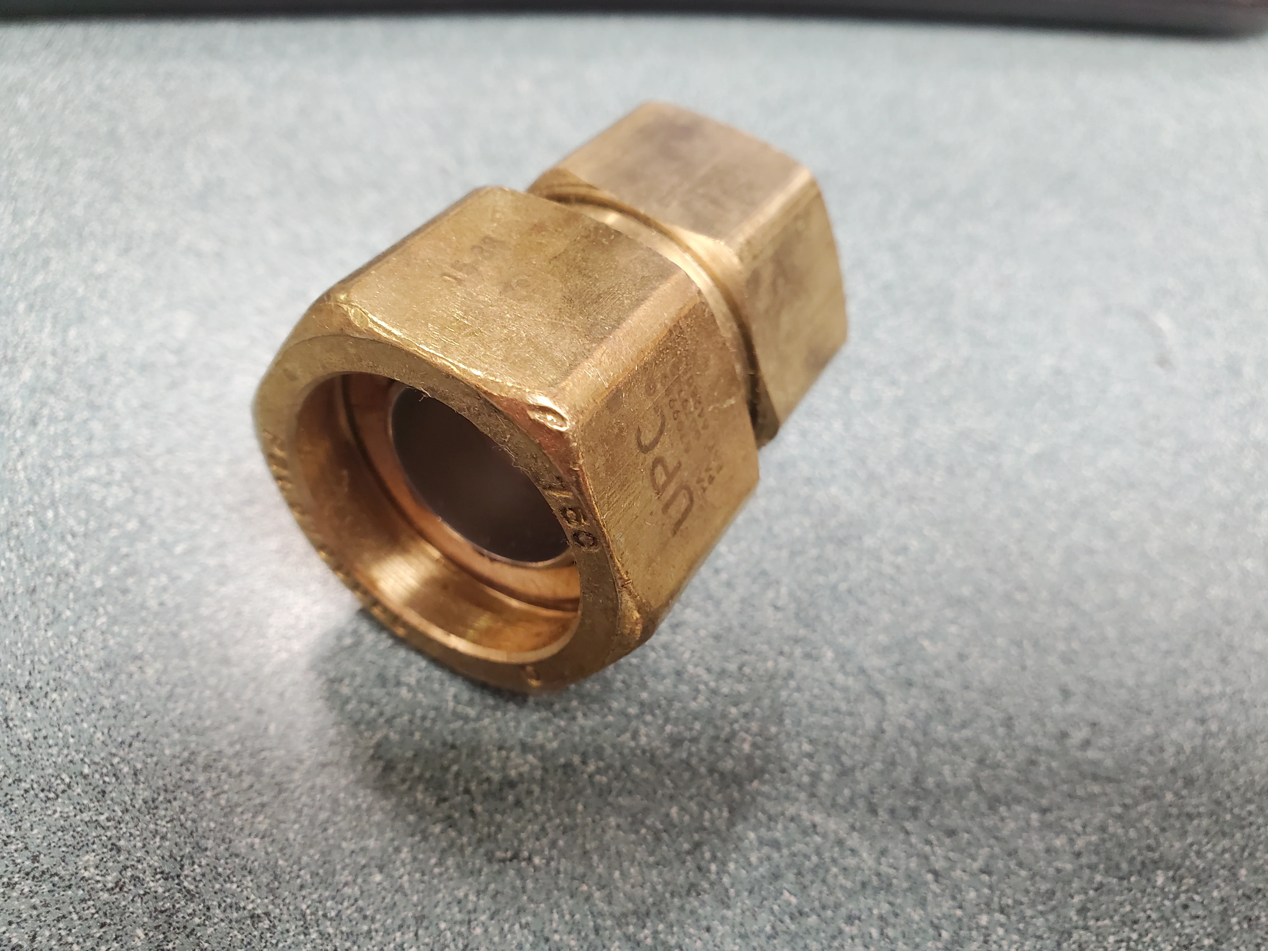 3/4" GAS FLEX AUTO FLARE FEMALE STRAIGHT FITTING