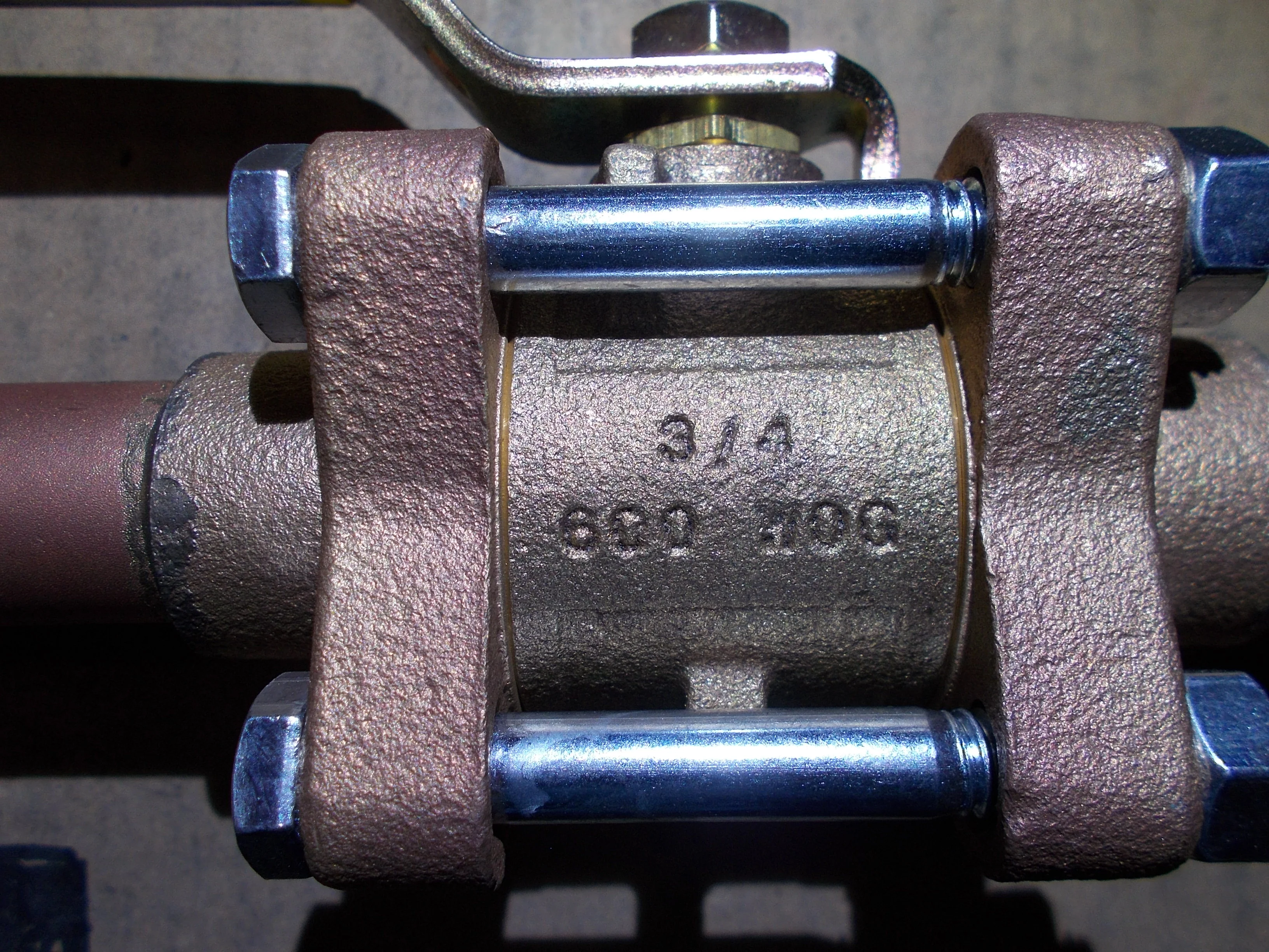 3/4 Sweat Bronze Ball Valve W/Extended Tube Ends Oxygen Cleaned" - Image 3
