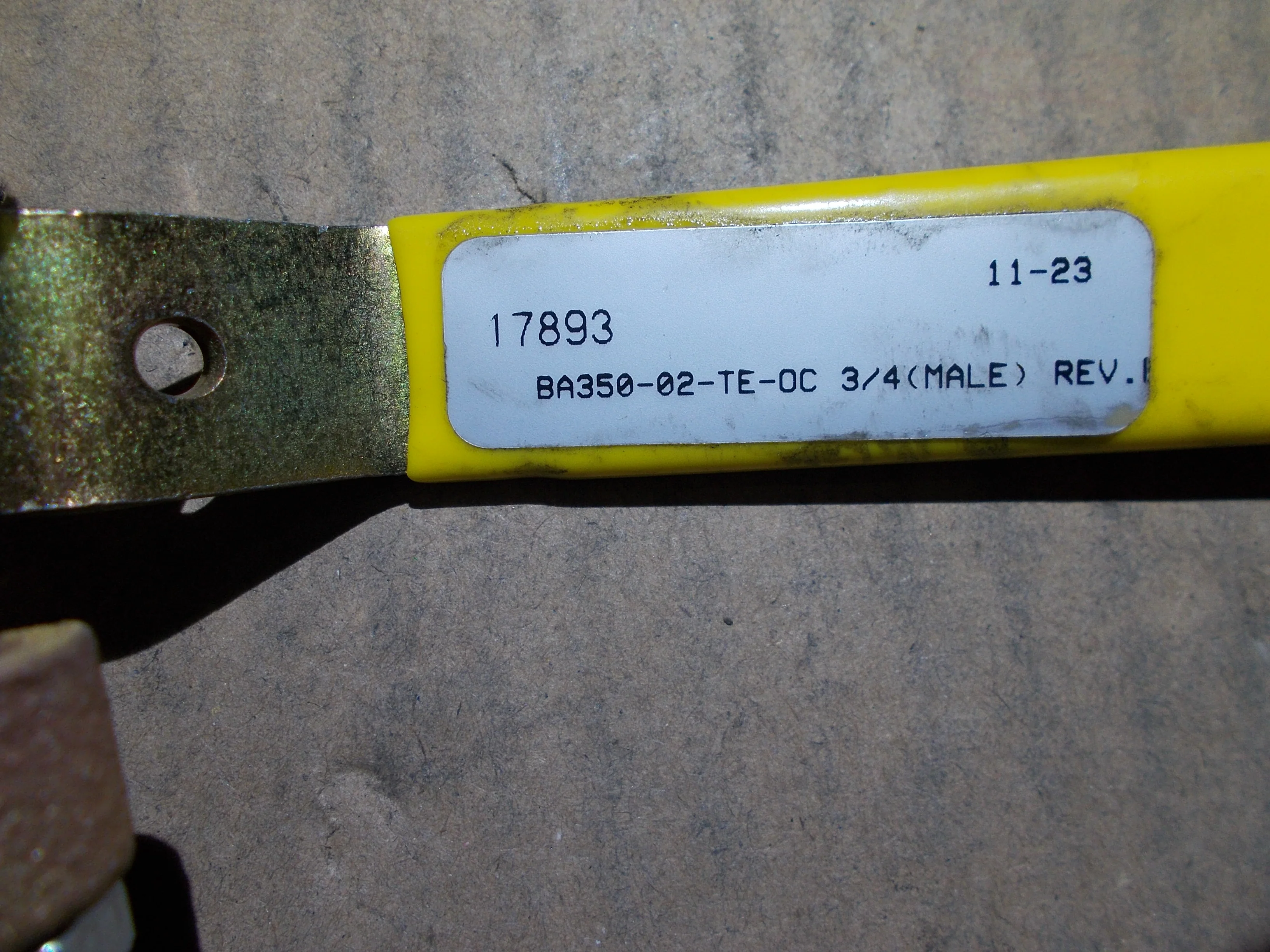 3/4 Sweat Bronze Ball Valve W/Extended Tube Ends Oxygen Cleaned" - Image 4