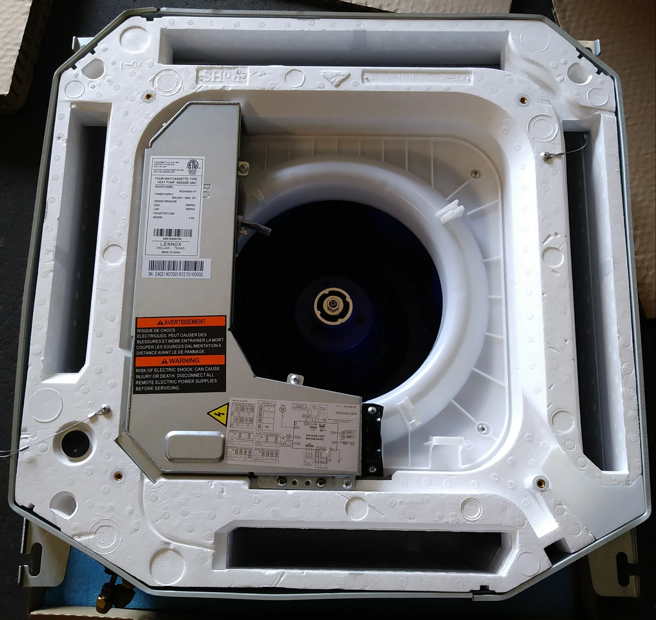 3/4 Ton Inverter Cassette ID Mini-Split Heat Pump ,19 Seer 208-230/60/1 R-410A - Image 7