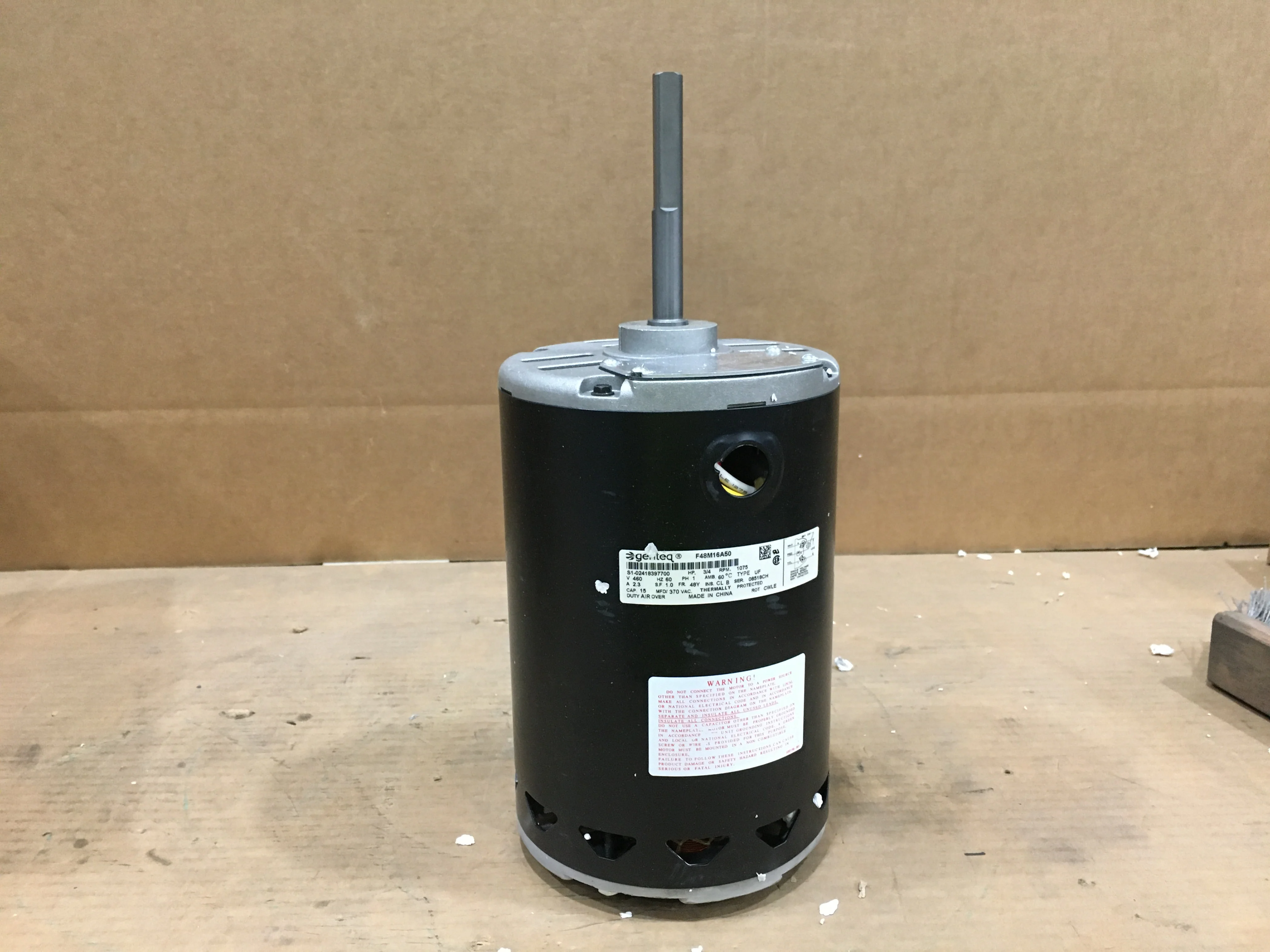 3/4HP Condenser Fan Motor  460/60/1   RPM:1075/1-Speed - Image 2