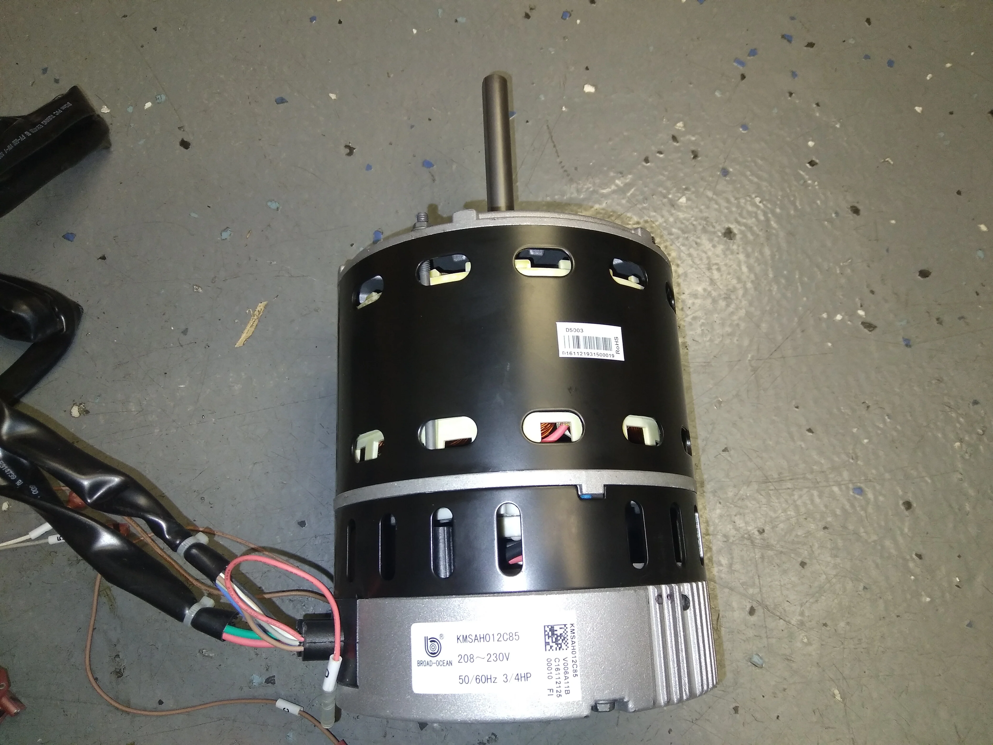 3/4HP ECM BLOWER MOTOR 208-230/50-60/1 RPM:1050 4-SPEED - Image 5
