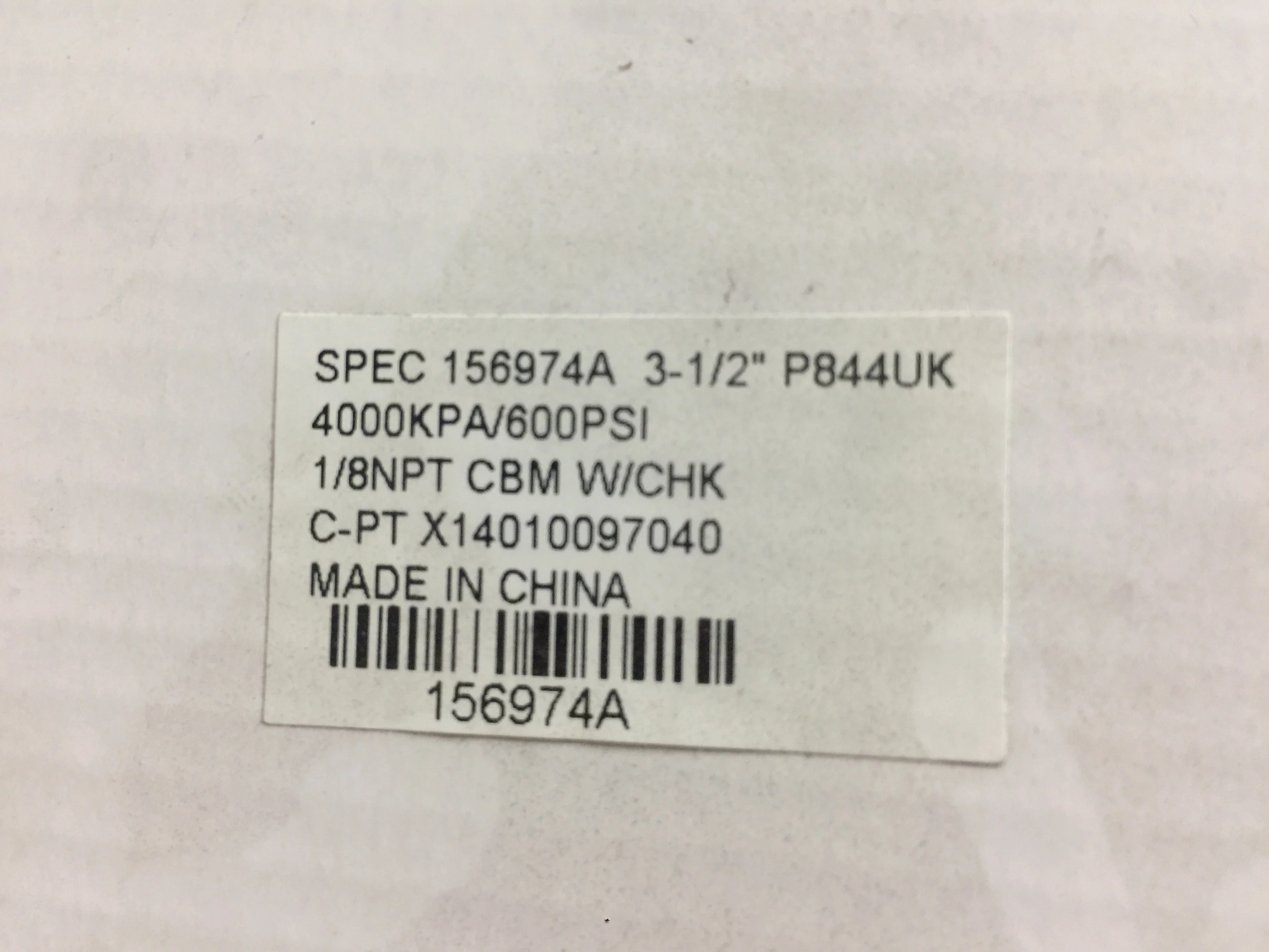 3.5 Pressure Gauge; 0-600 PSI - Image 5