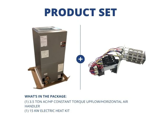 3.5 Ton AC/HP Const Torq Up/Horz Air Handler W/ 15Kw Heat Kit, 208-240/60/1 R-410A CFM:1600 - Image 8