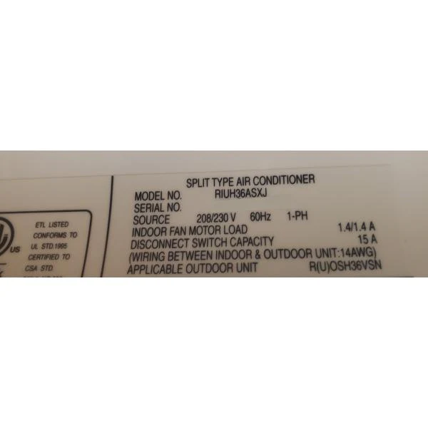 36,000 BTU Classic Series Single-Zone Inverter Mini-Split Ceiling Mount Heat Pump Set - Image 5