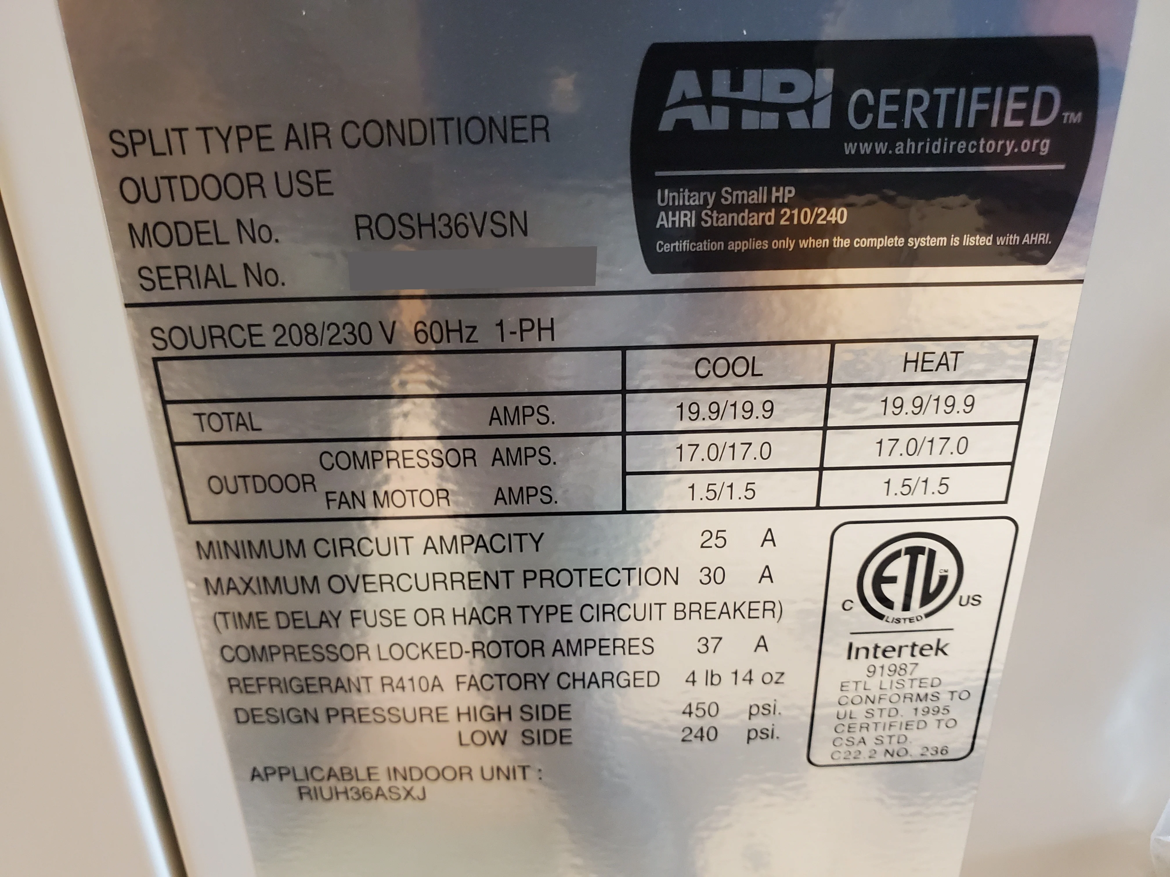 36,000 BTU Classic Series Single-Zone Inverter Outdoor Mini-Split Heat Pump Unit - Image 5