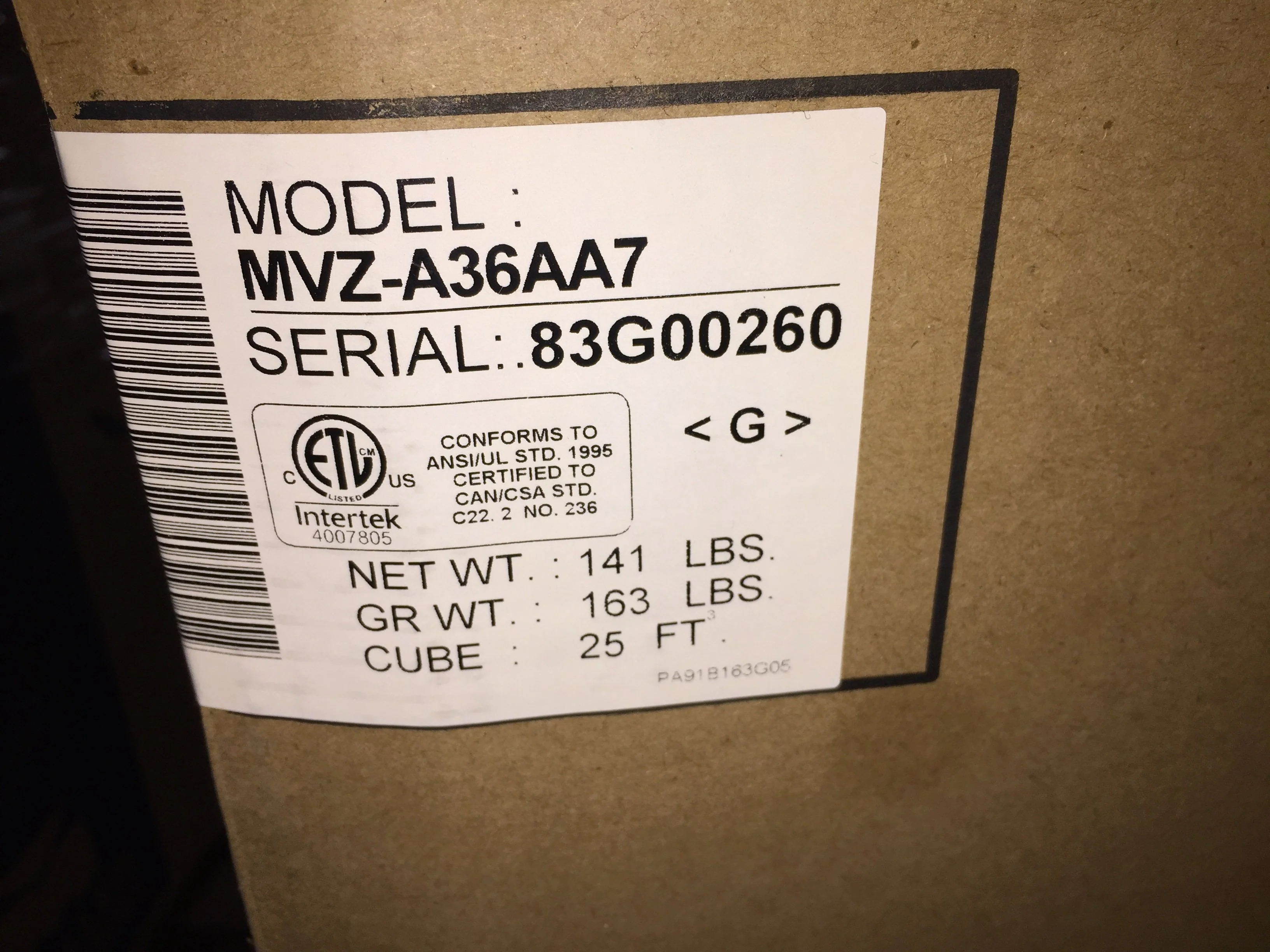 36,000 BTU Ducted Multi-Position Heat Pump Air Handler, 208-230/60/1 R-410A - Image 4