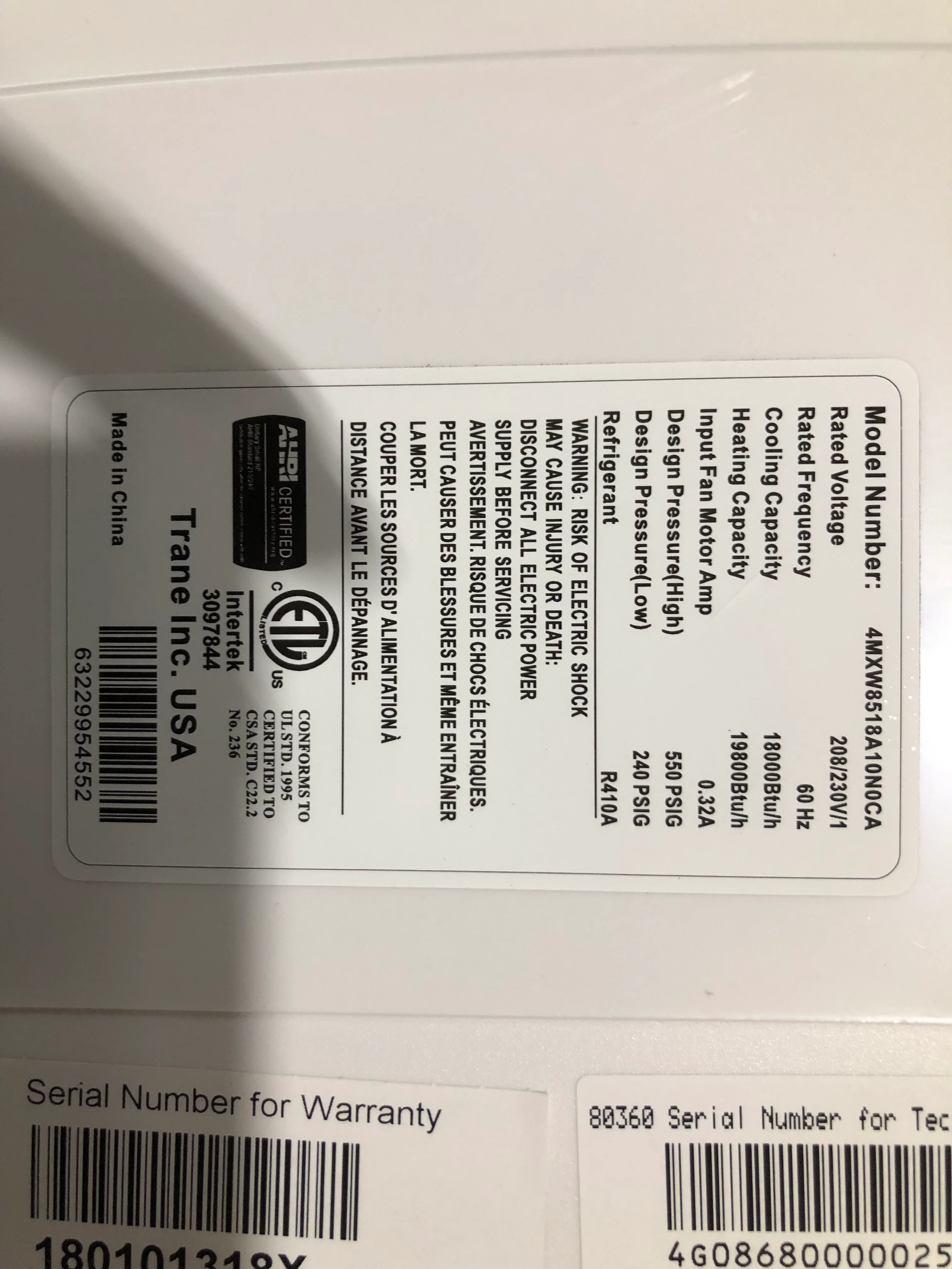 36,000 BTU Tri-Zone Mini Split Heat Pump Set 16 Seer 208-230/60/1 R-410A **Sold As A Set** - Image 7