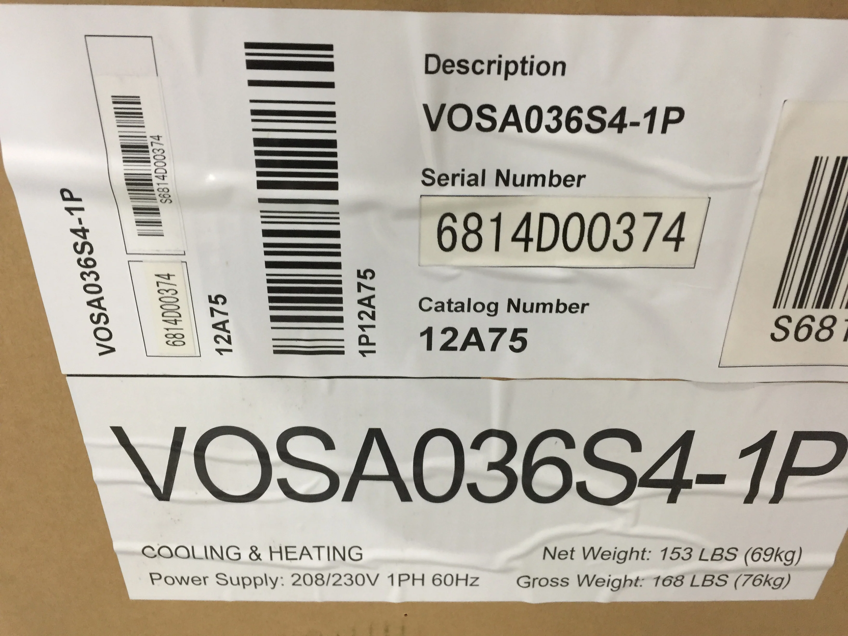 36,000 BTU VRF Concealed Ducted Indoor Heat Pump Unit; 208-230/60/1, R-410A - Image 8