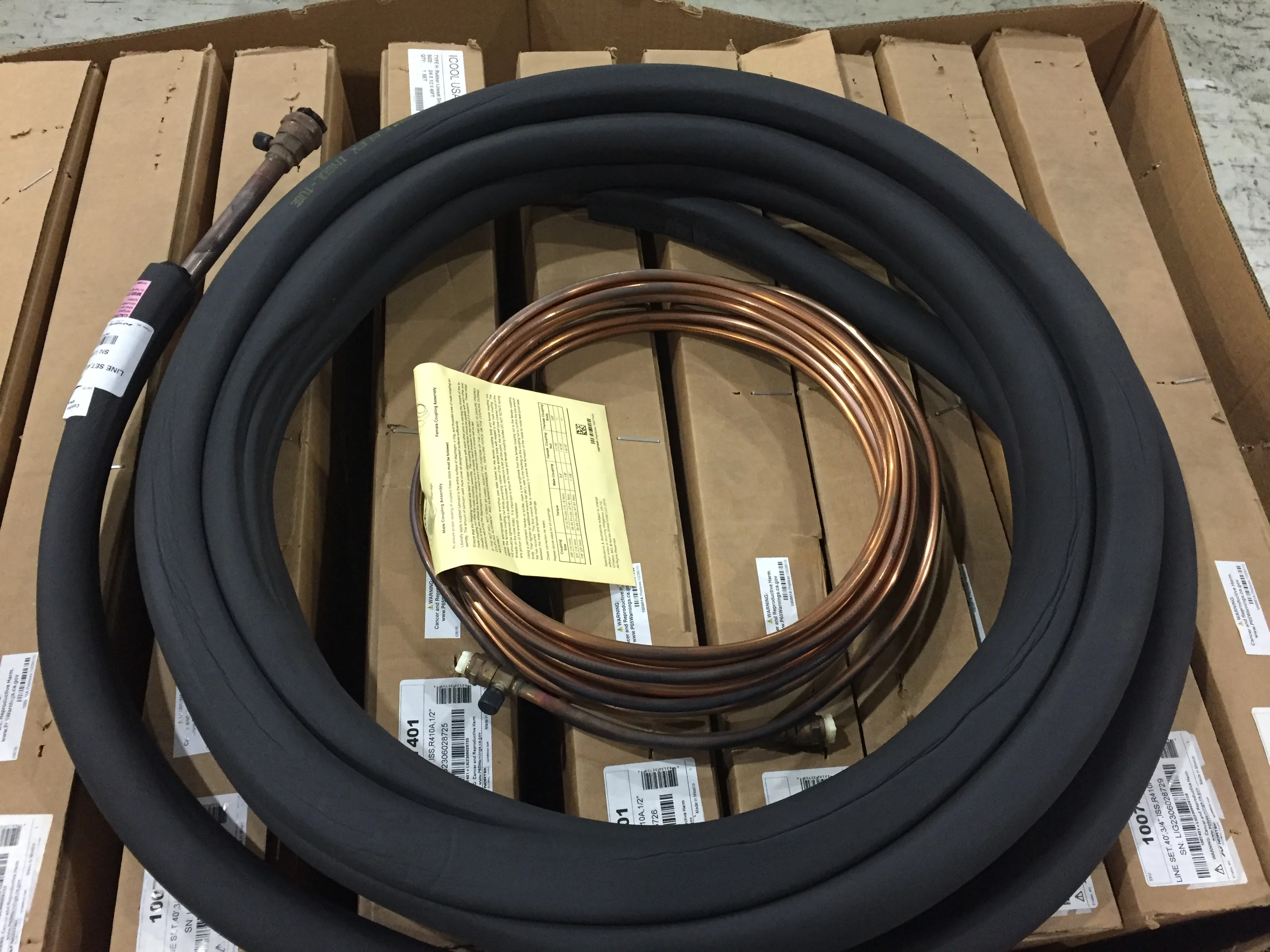 3/8 X 3/4" X 1/2" X 40 Ft Quick Connect Pre-Charged R-410A Line Set