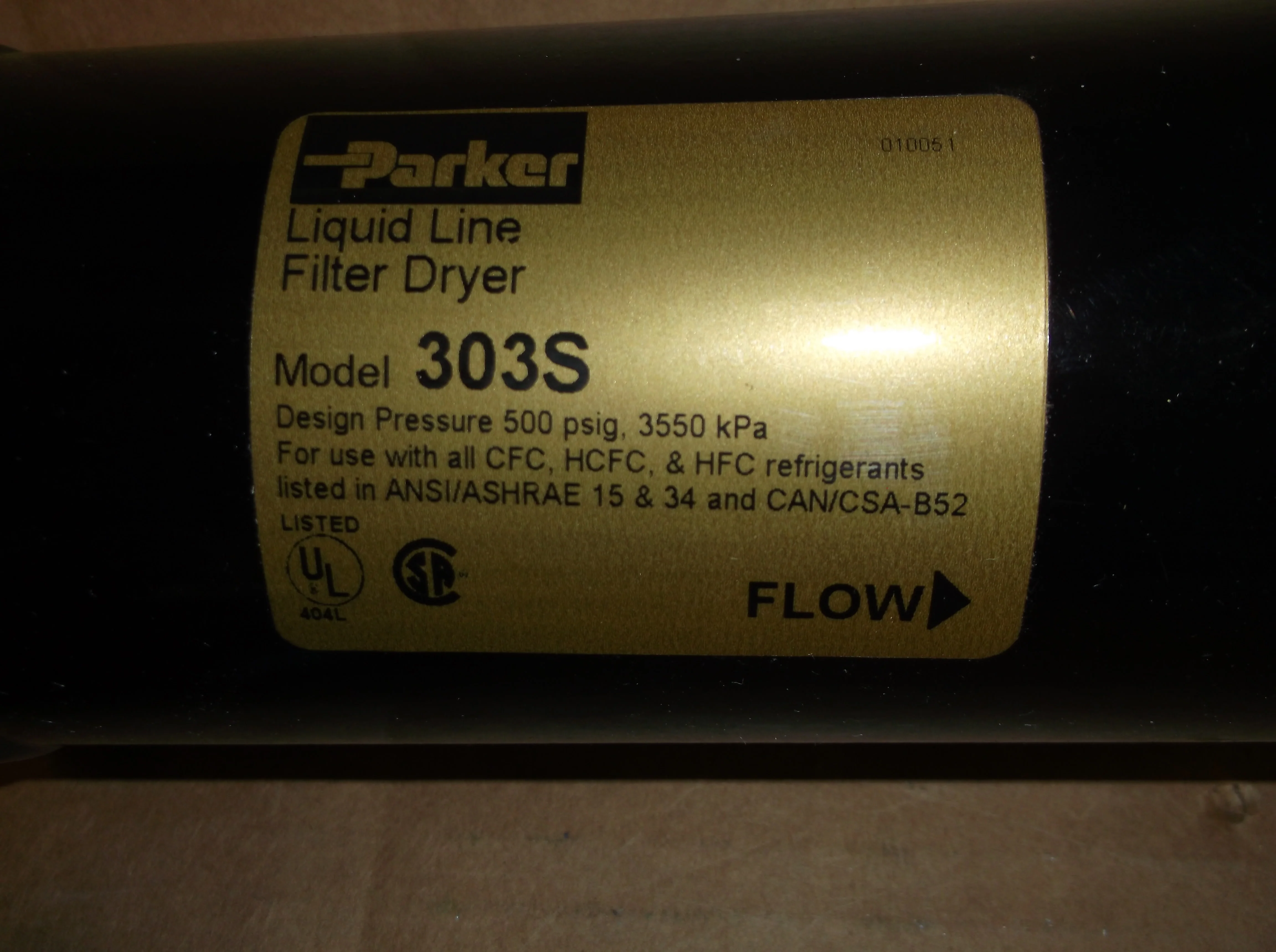 3/8" SWEAT 30 CU.IN. LIQUID LINE FILTER-DRIER - Image 2