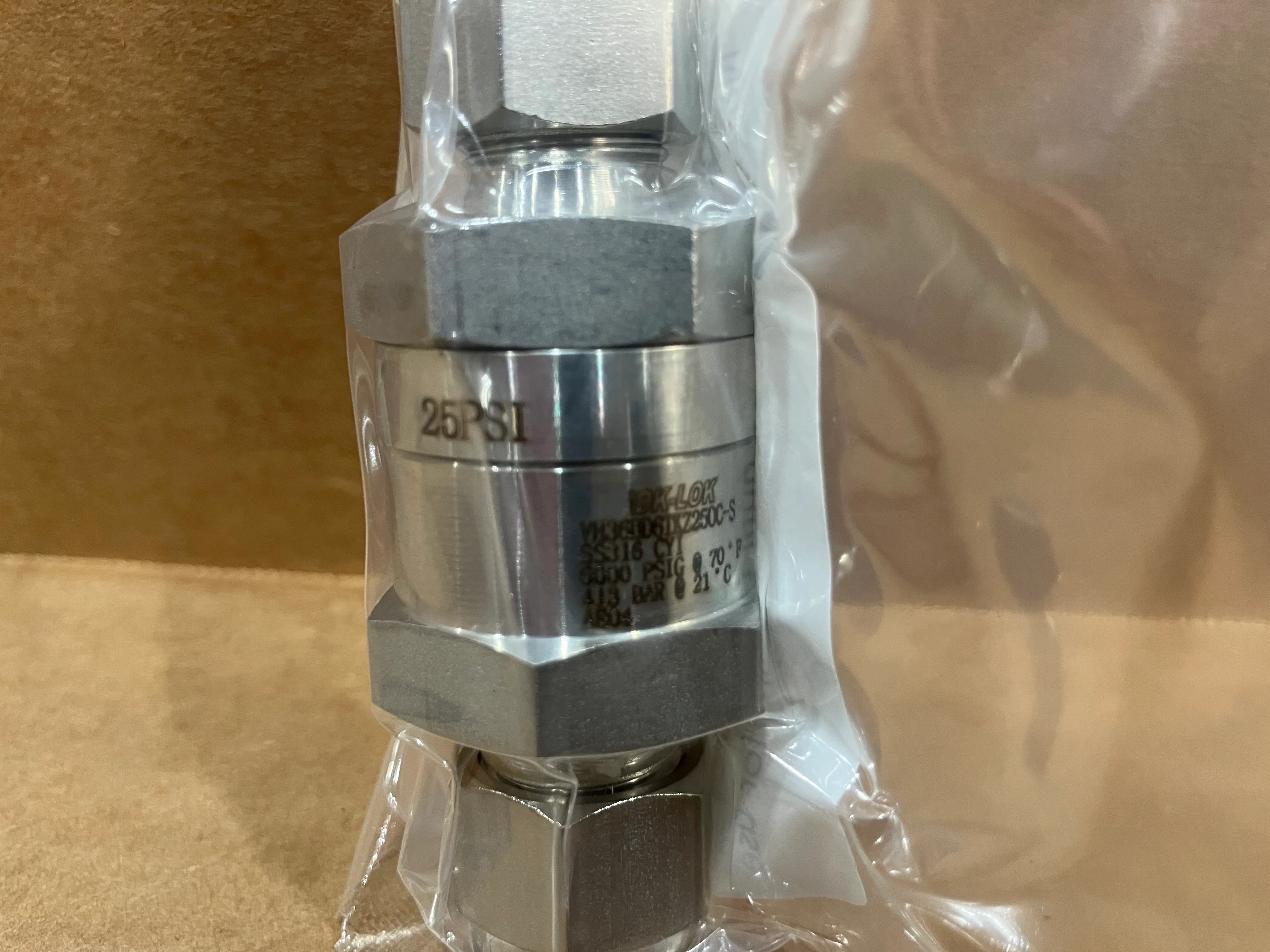 3/8" VH36B Series Check Valve Stainless Steel **Sold Individually** - Image 2