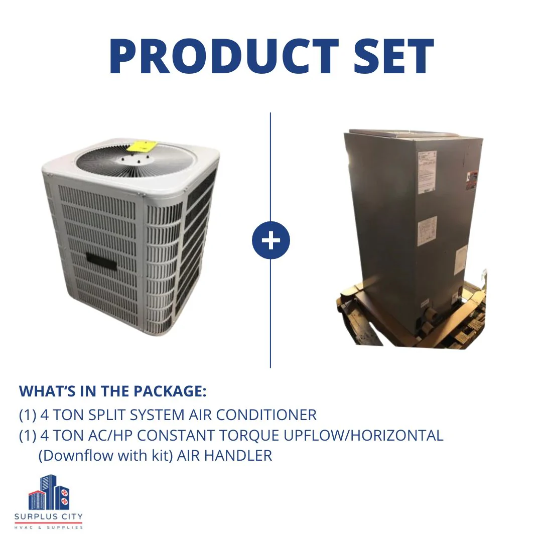 4 Ton 13 Seer Air Conditioner And 4 Ton Air Handler, 208-230/60/1