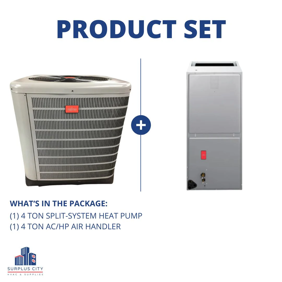4 Ton 14 Seer Heat Pump And 4 Ton Air Handler, 208-230/60/1