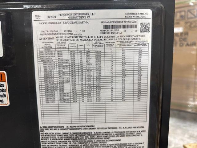 4 Ton AC/HP ECM Multiposition Air Handler 208-240/60/1 R-410A CFM 1472 - Image 3