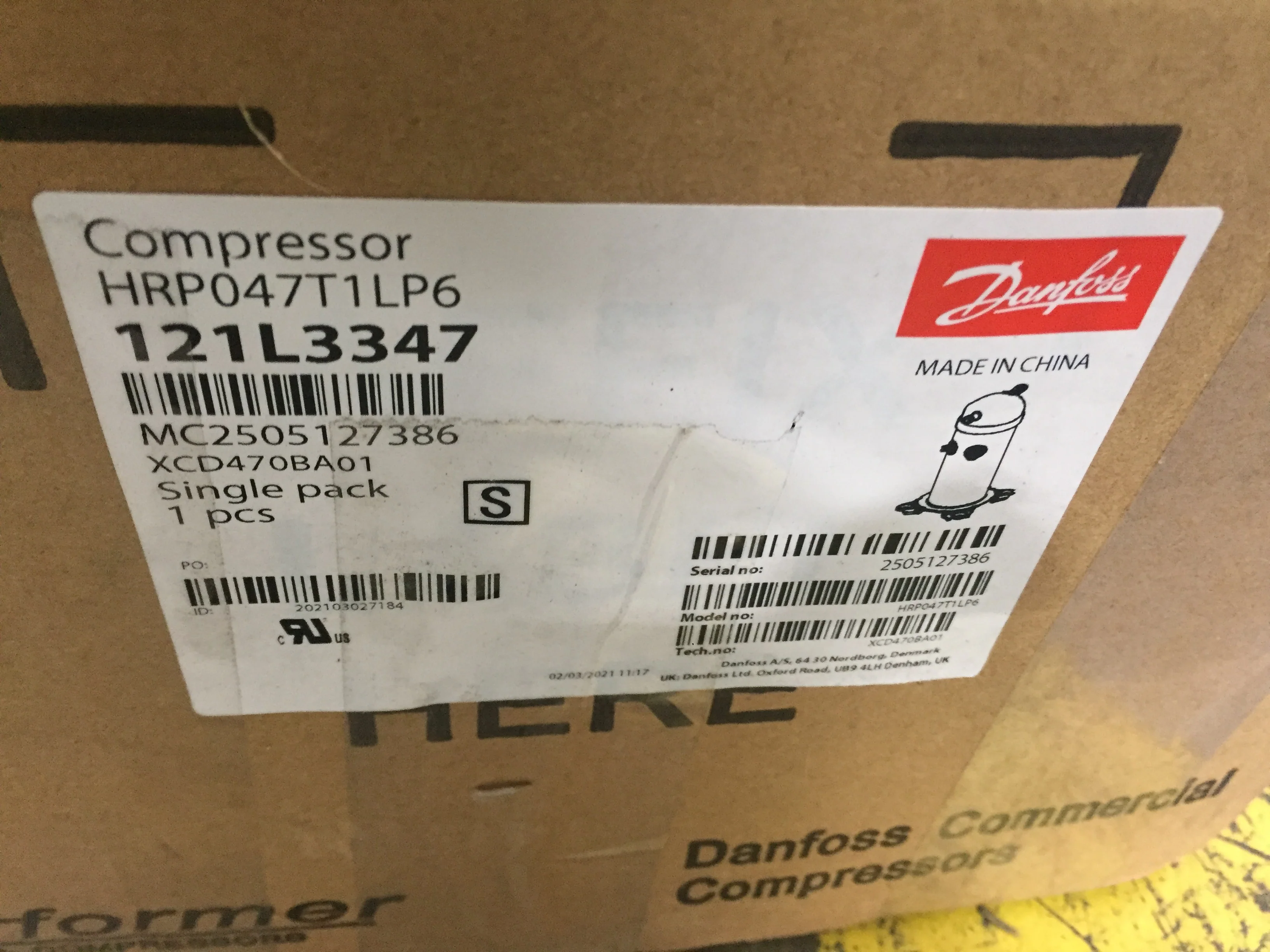 4 Ton Ac/HP Scroll Compressor; 208-230/60/1, R-407C - Image 7