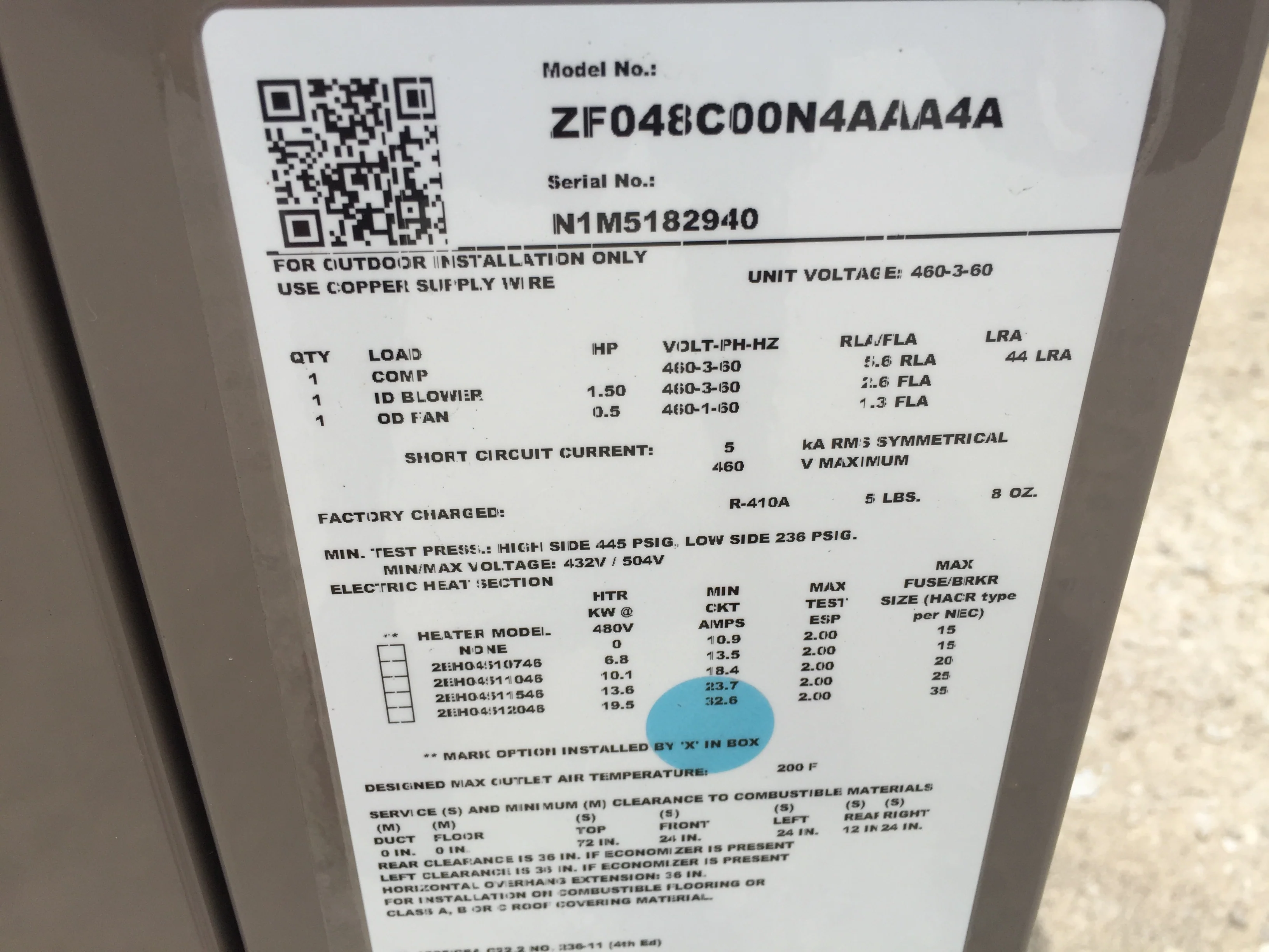 4 Ton Convertible Packaged Air Conditioner Unit, 13 Seer 460/60/3 R-410A - Image 4
