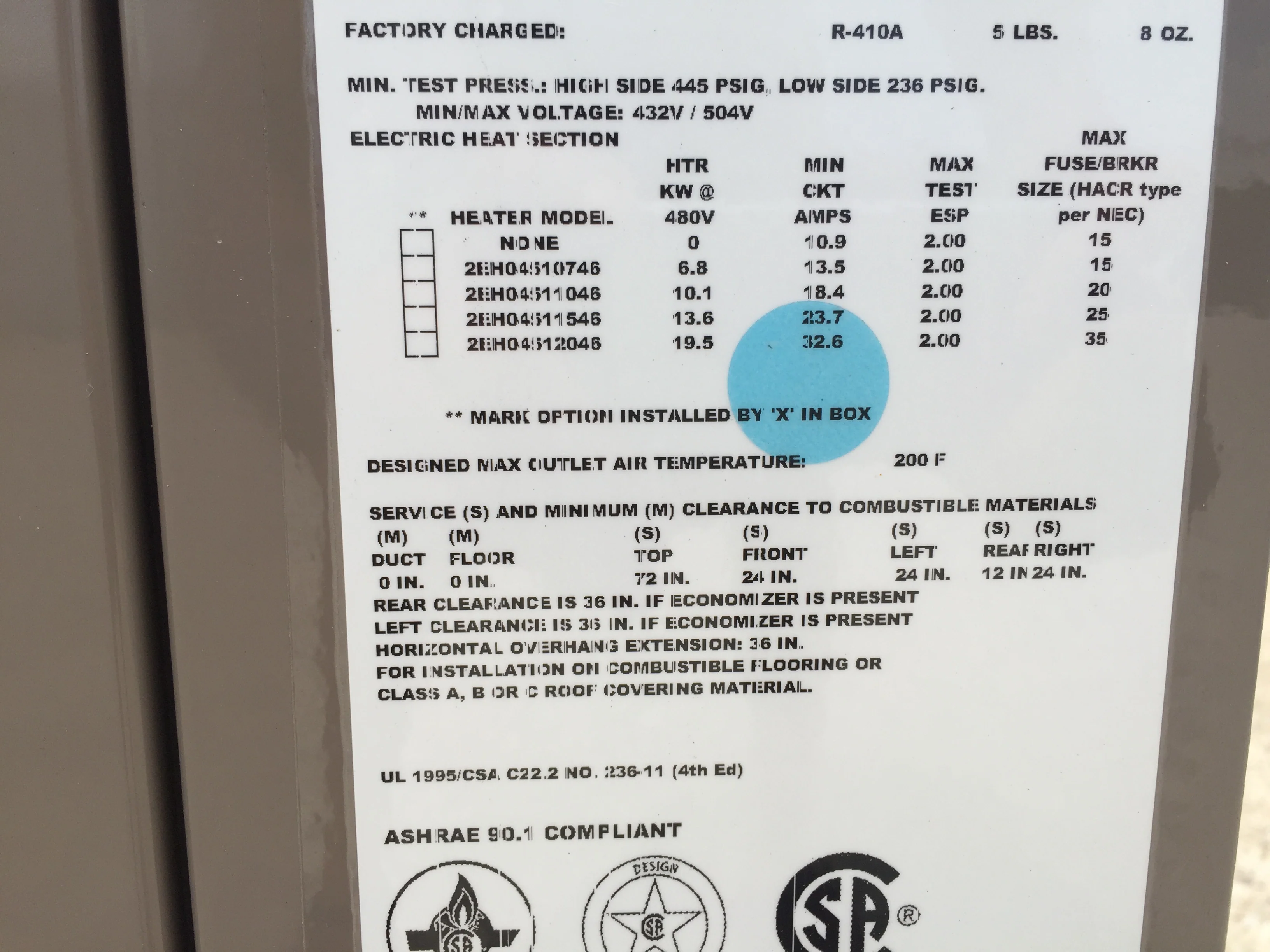 4 Ton Convertible Packaged Air Conditioner Unit, 13 Seer 460/60/3 R-410A - Image 5
