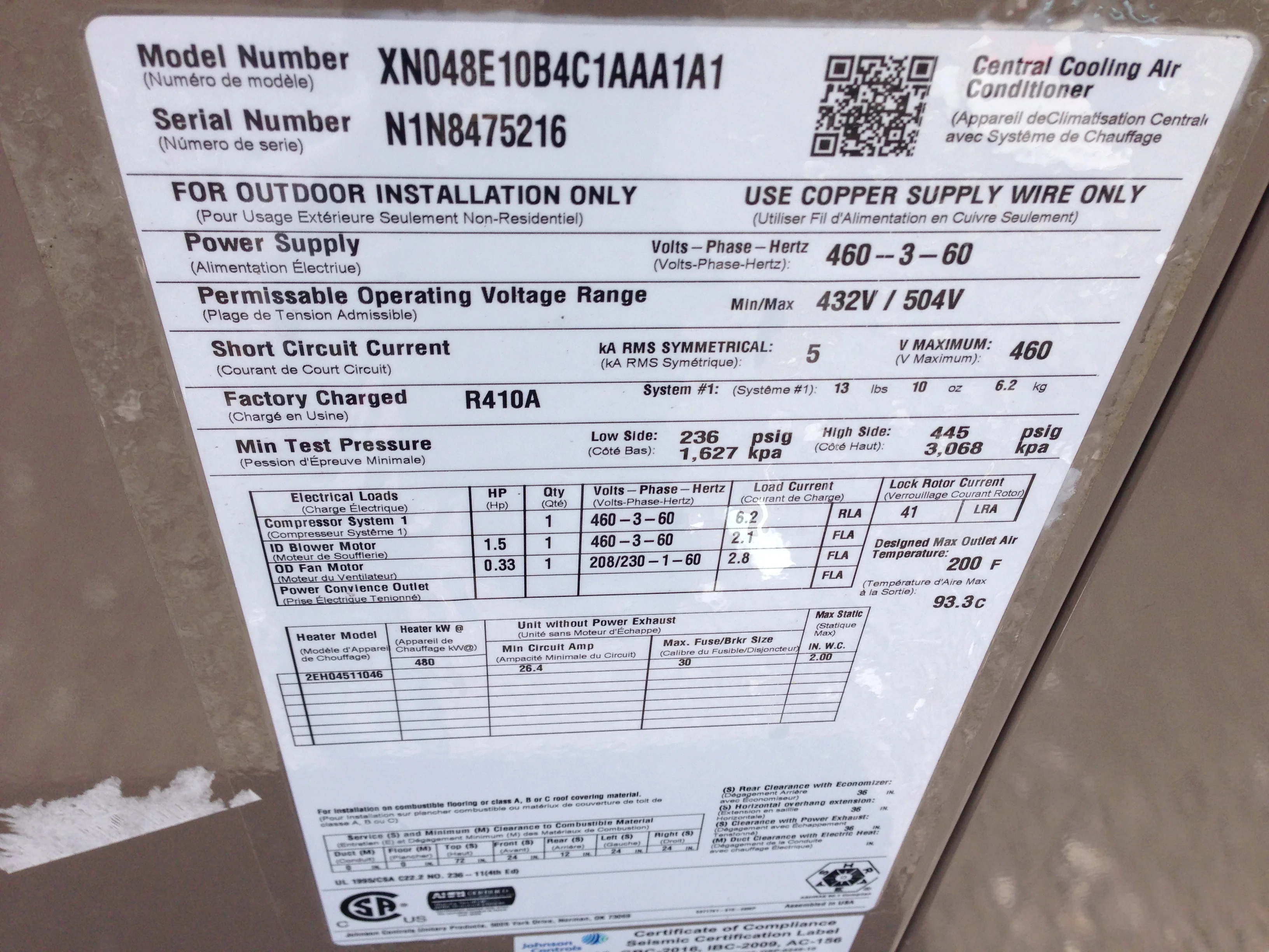 4 Ton Convertible Packaged Heat Pump Unit, 14 Seer, 460-60-3, R410A - Image 2