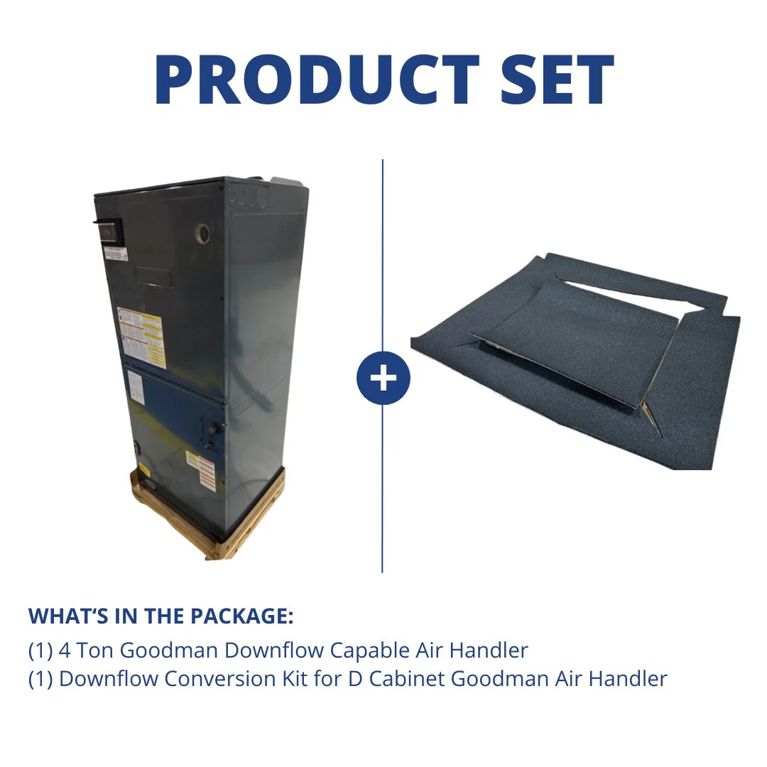 4 Ton Downflow Capable Air Handler R-410A with a Downflow Kit 24w