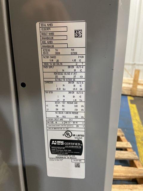 4 Ton Horizontal Air Conditioning Outdoor Unit, 14 Seer, 208/230-60-1, R410A - Image 8