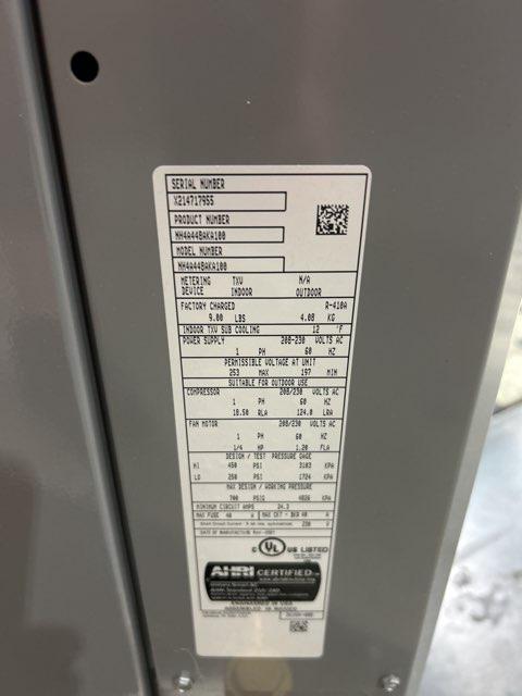 4 Ton Horizontal Air Conditioning Outdoor Unit, 14 Seer, 208/230-60-1, R410A - Image 6