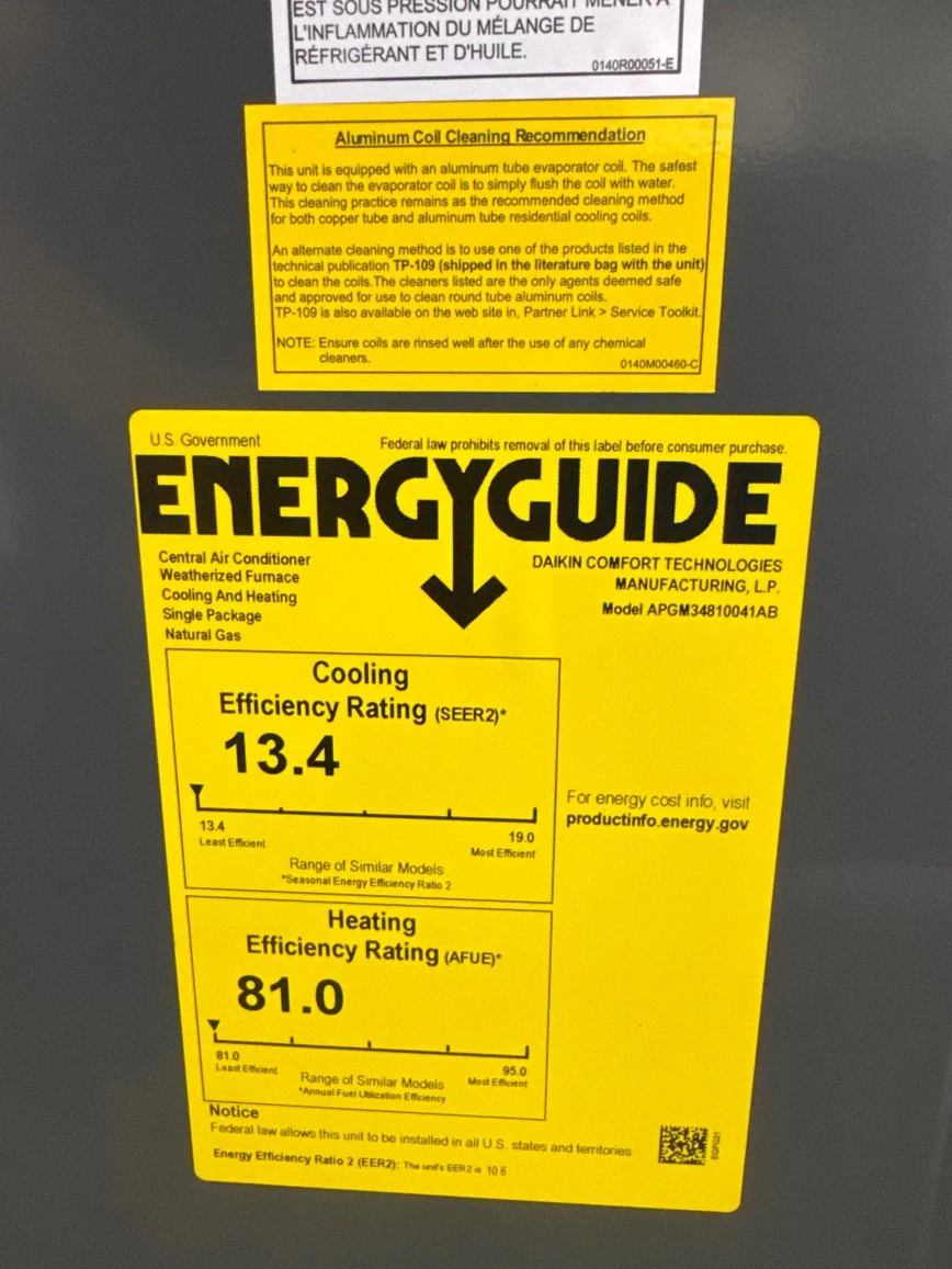 4 Ton Low NOx 1-Stg Convertible Natural Gas/Electric Packaged Unit, 13.4 SEER2, 208-230/60/1, R410A - Image 5