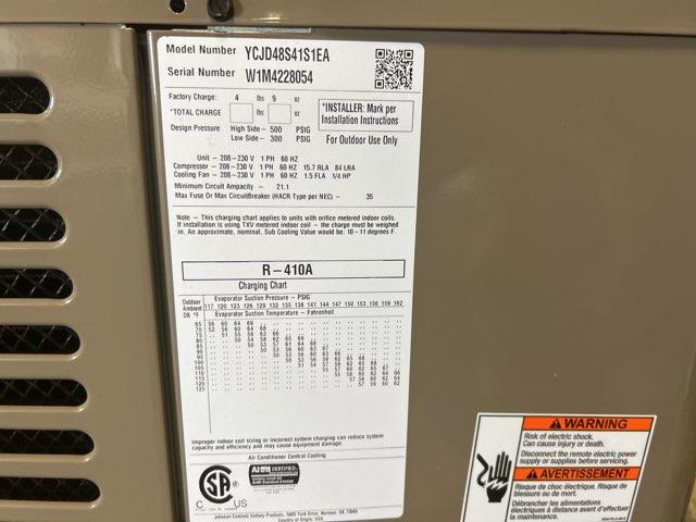 4 Ton LX Series Split-System Air Conditioner; 208-230/60/1, 13 SEER, W1M4228054 - Image 3