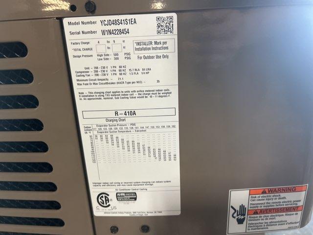 4 Ton LX Series Split-System Air Conditioner; 208-230/60/1, 13 SEER, W1N4228454 - Image 8