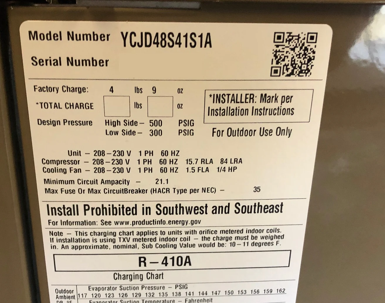4 Ton "LX" Series Split-System Air Conditioner, 13 SEER 208-230/60/1 R-410A - Image 5