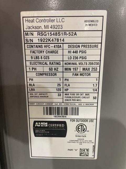 4 Ton Single-Stage Split-System Air Conditioner 208-230/60/1 R410A 13.8 SEER - Image 3