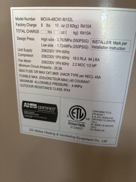 4 Ton Single-Stage Split-System Air Conditioner 208-230/60/1 R410A 15.2 SEER2 - Image 3