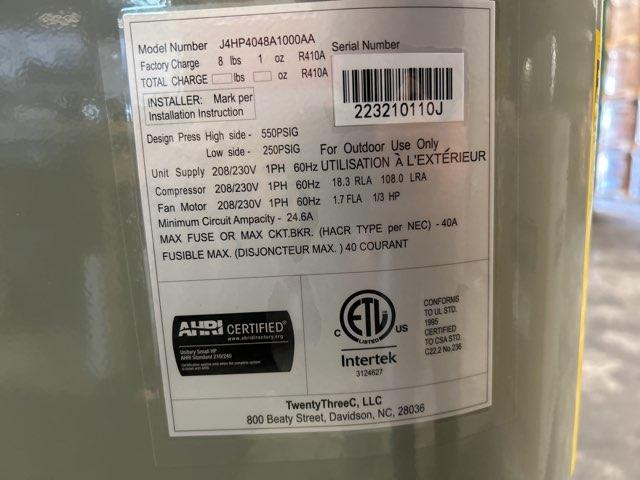 4 Ton Single-Stage Split-System Heat Pump 208-230/60/1 R410A 14 SEER - Image 3