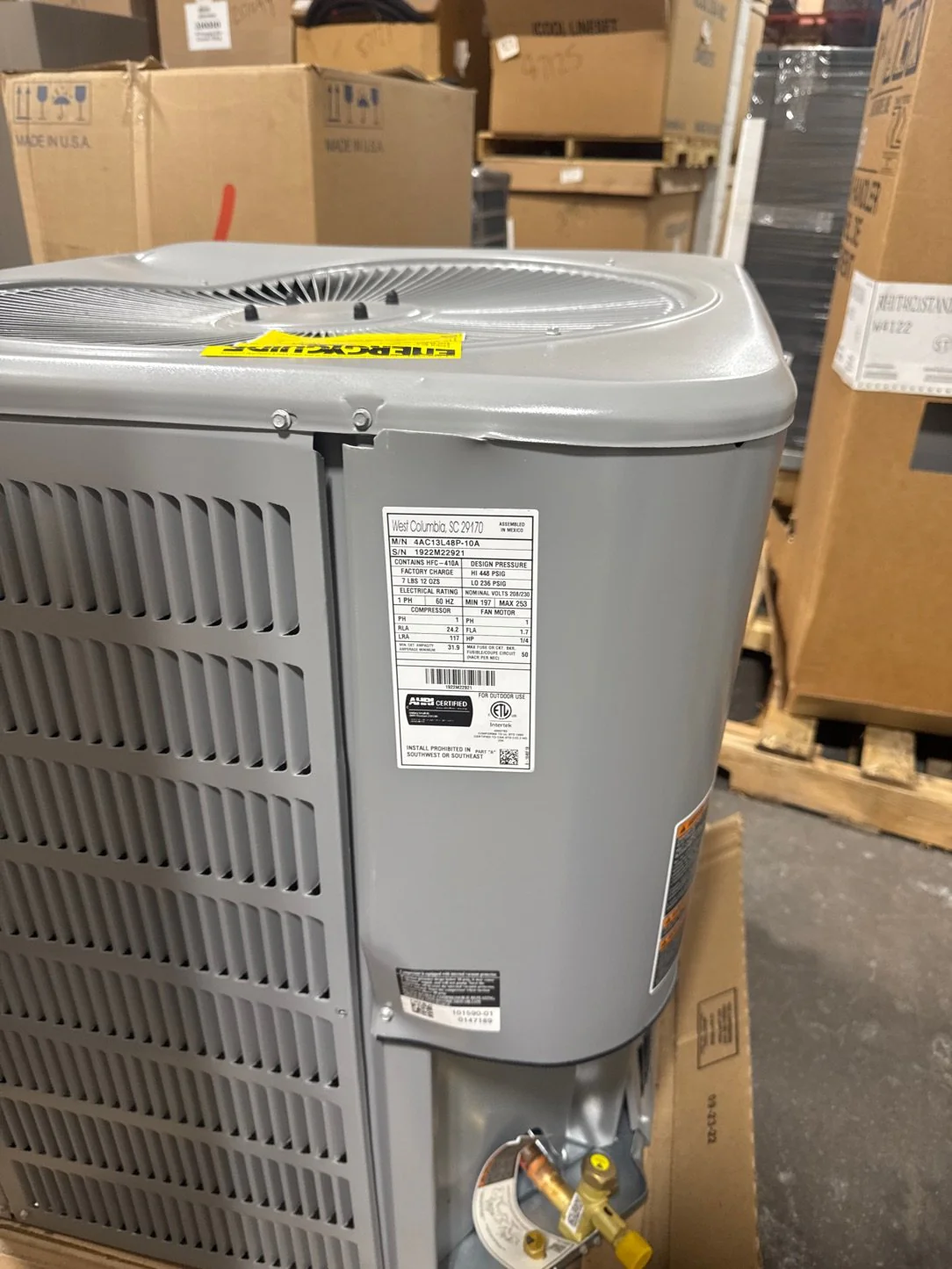 4 Ton Split-System Air Conditioner; 13 SEER, 208-230/60/1 R-410A - Image 3