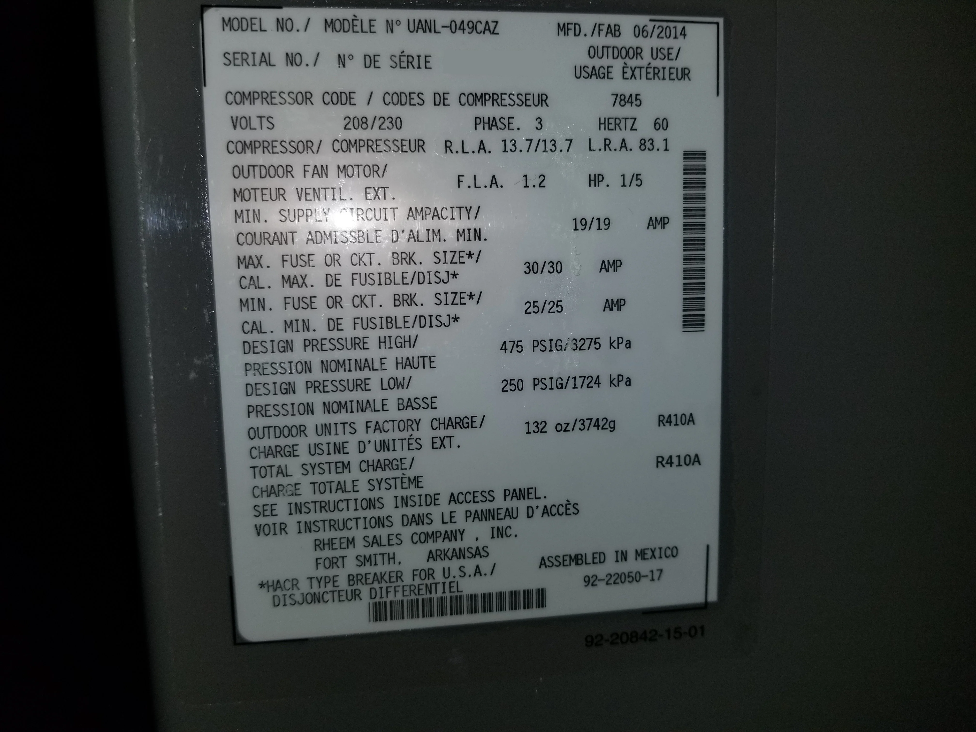 COMMERCIAL USE ONLY 4 Ton Split-System Air Conditioner 208-230/60/3 R-410A 13 SEER - Image 4