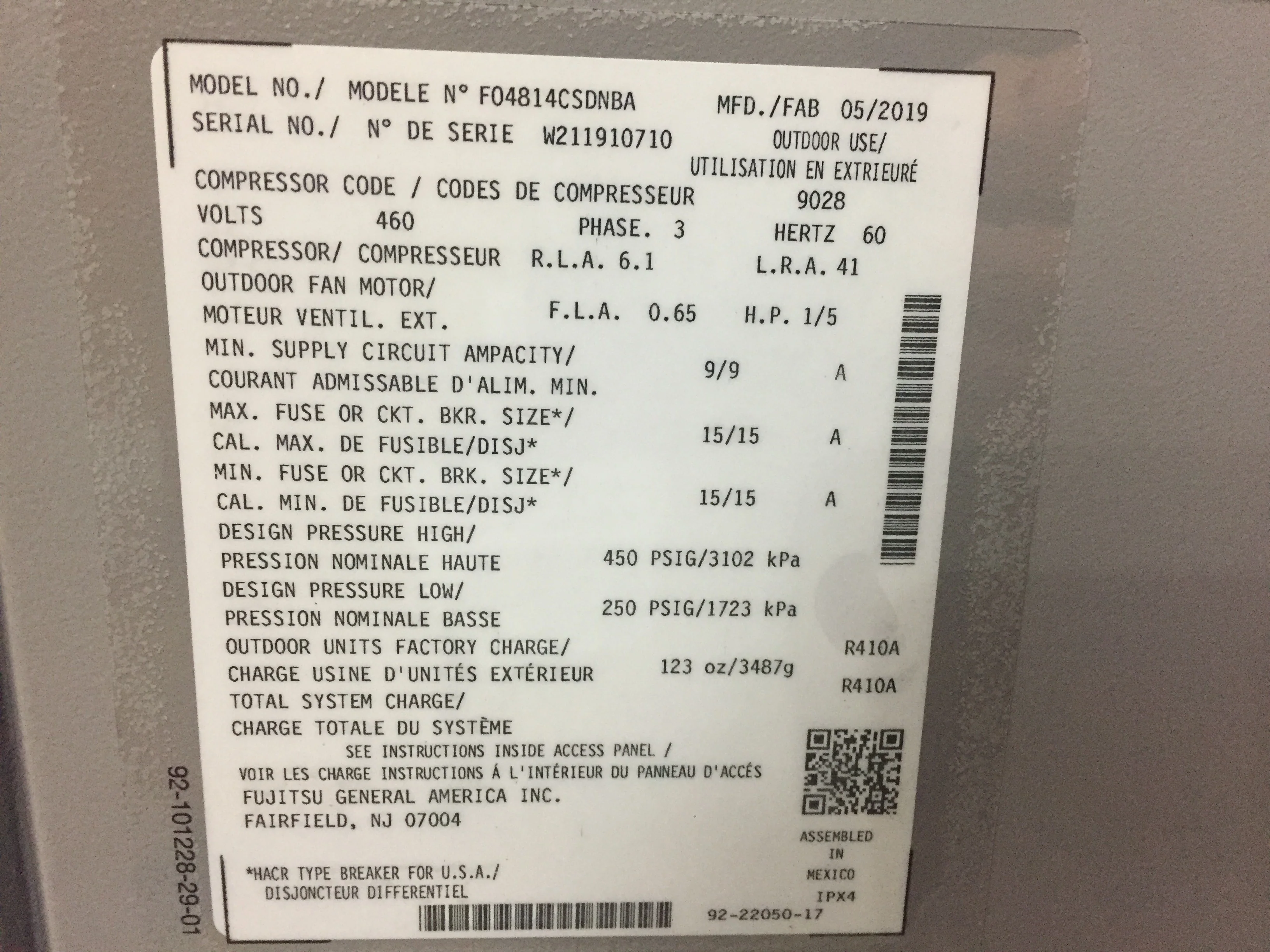 4 Ton Split-System Air Conditioner 460/60/3 R410A 14 SEER - Image 4