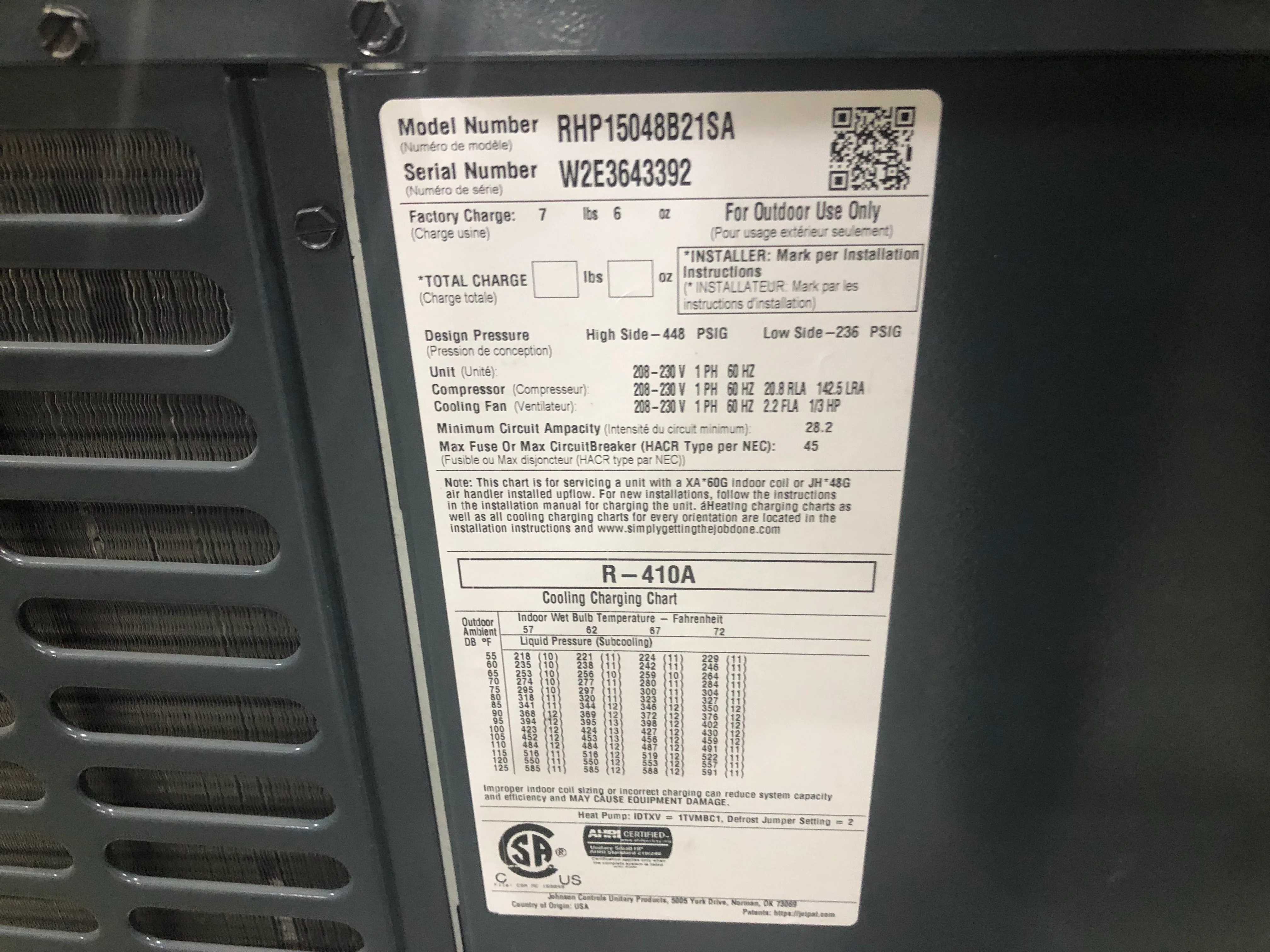 4 Ton 2 Stage Split-System Heat Pump 208-230/60/1 R410A 15.2 Seer2 - Image 6