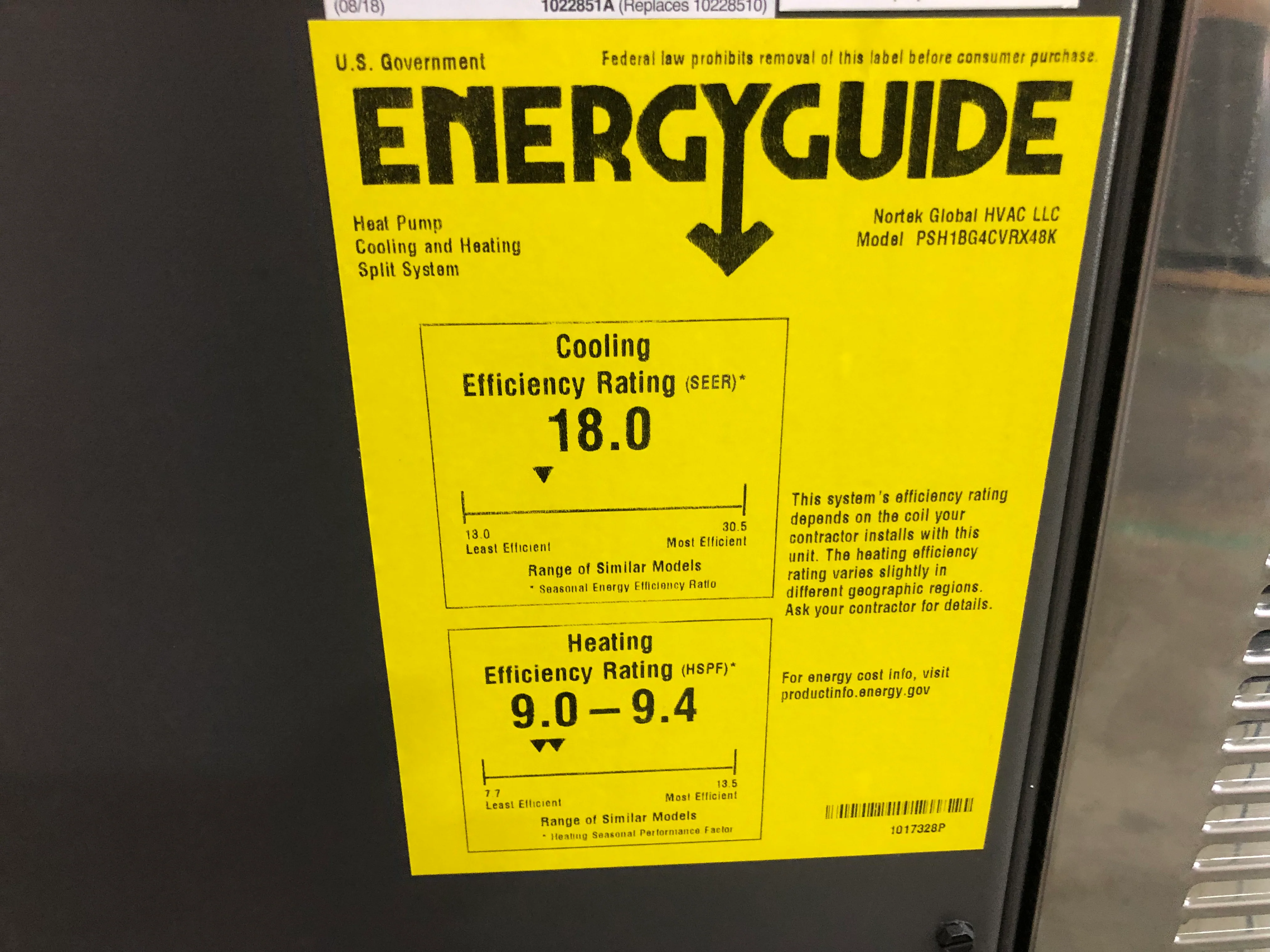 4 Ton Split-System High Efficiency IQ Drive Inverter Heat Pump; 208-230/60/1, R-410A, 18 SEER - Image 5