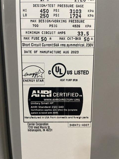 4 Ton Two-Stage Split-System Heat Pump 208-230/60/1 R410A 17 SEER2 - Image 7