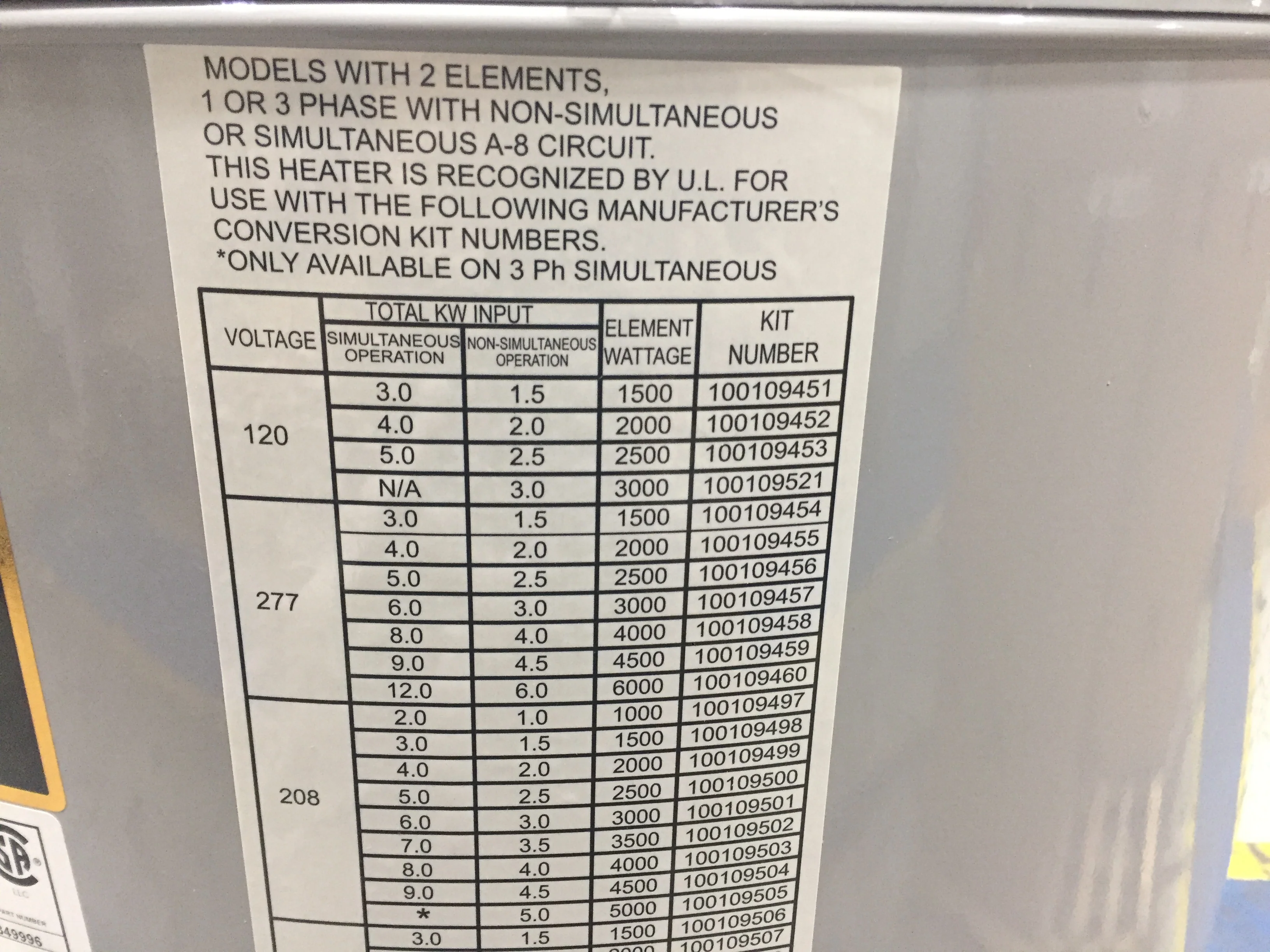 40 Gallon Commercial Aluminum Electric Hot Water Heater With 2 Elements 208V-1/3 Phase,6000 Watts - Image 8