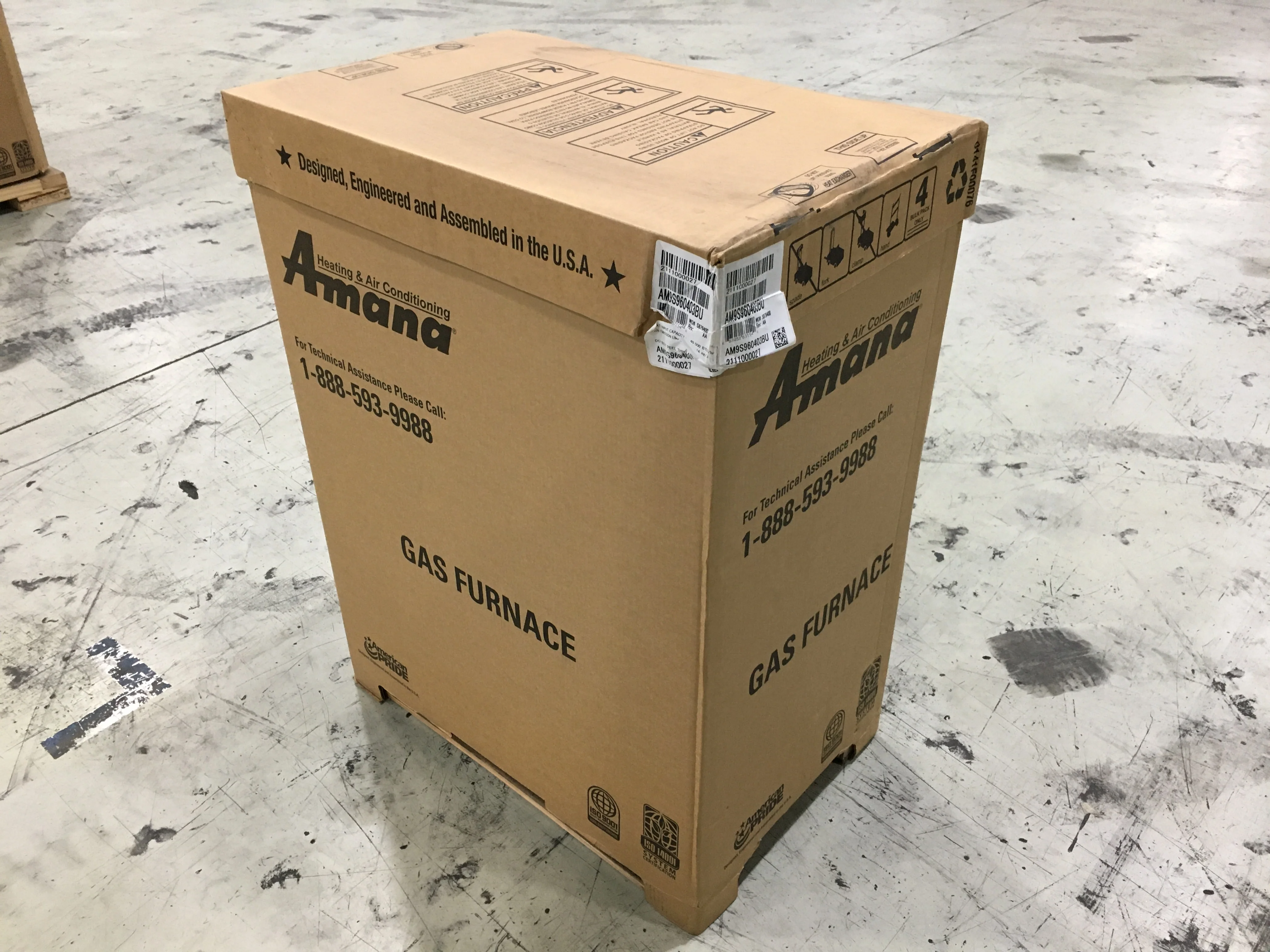 40,000 BTU Single Stage Upflow/Horizontal ECM Natural Gas Furnace; 96% AFUE, 115/60/1, CFM: 1200 - Image 7